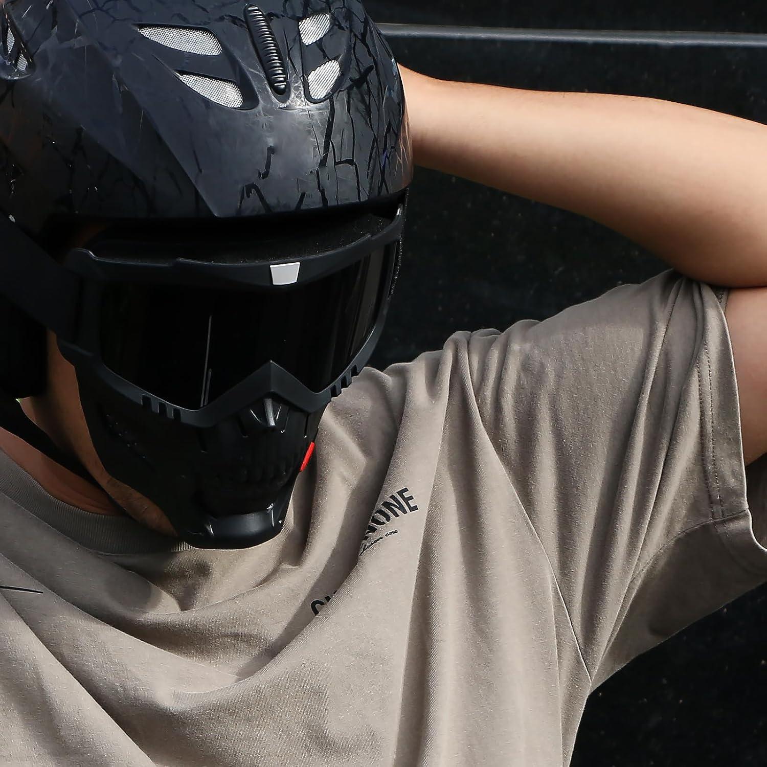 Gafas de Motocicleta GGBuy Calavera UV Desmontables