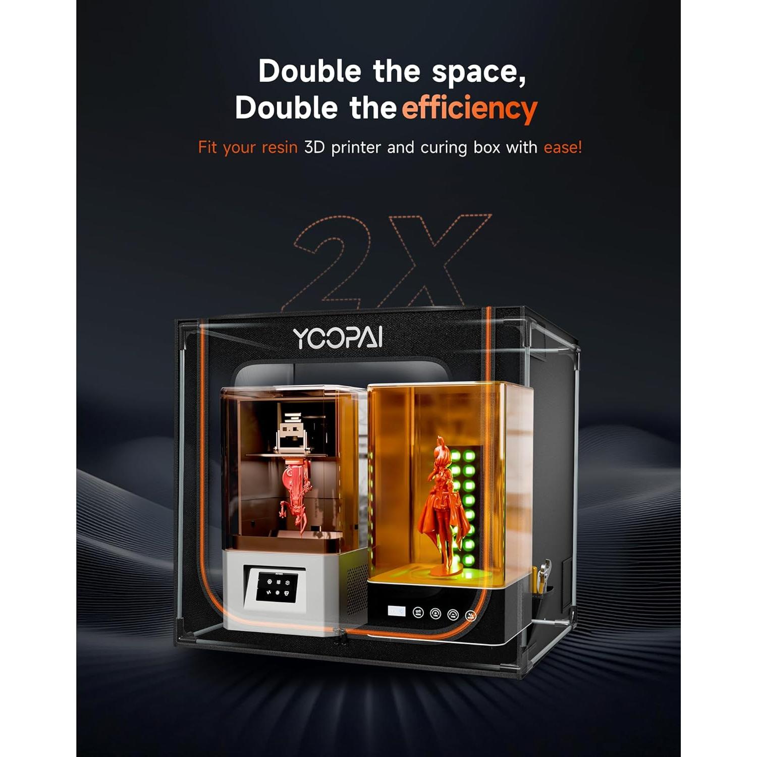 Cubierta de Impresora 3D de Resina YOOPAI Doble Espacio 76.2x50cm