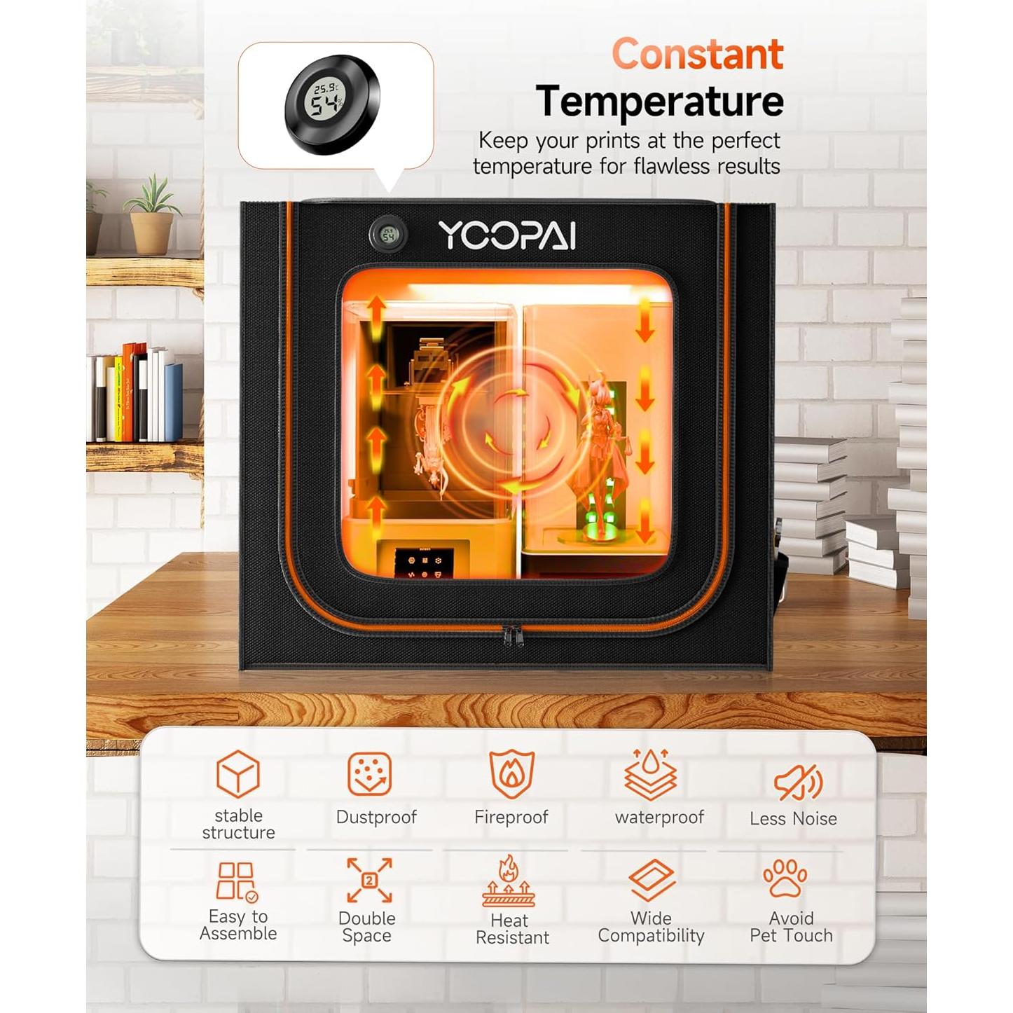 Cubierta de Impresora 3D de Resina YOOPAI Doble Espacio 76.2x50cm