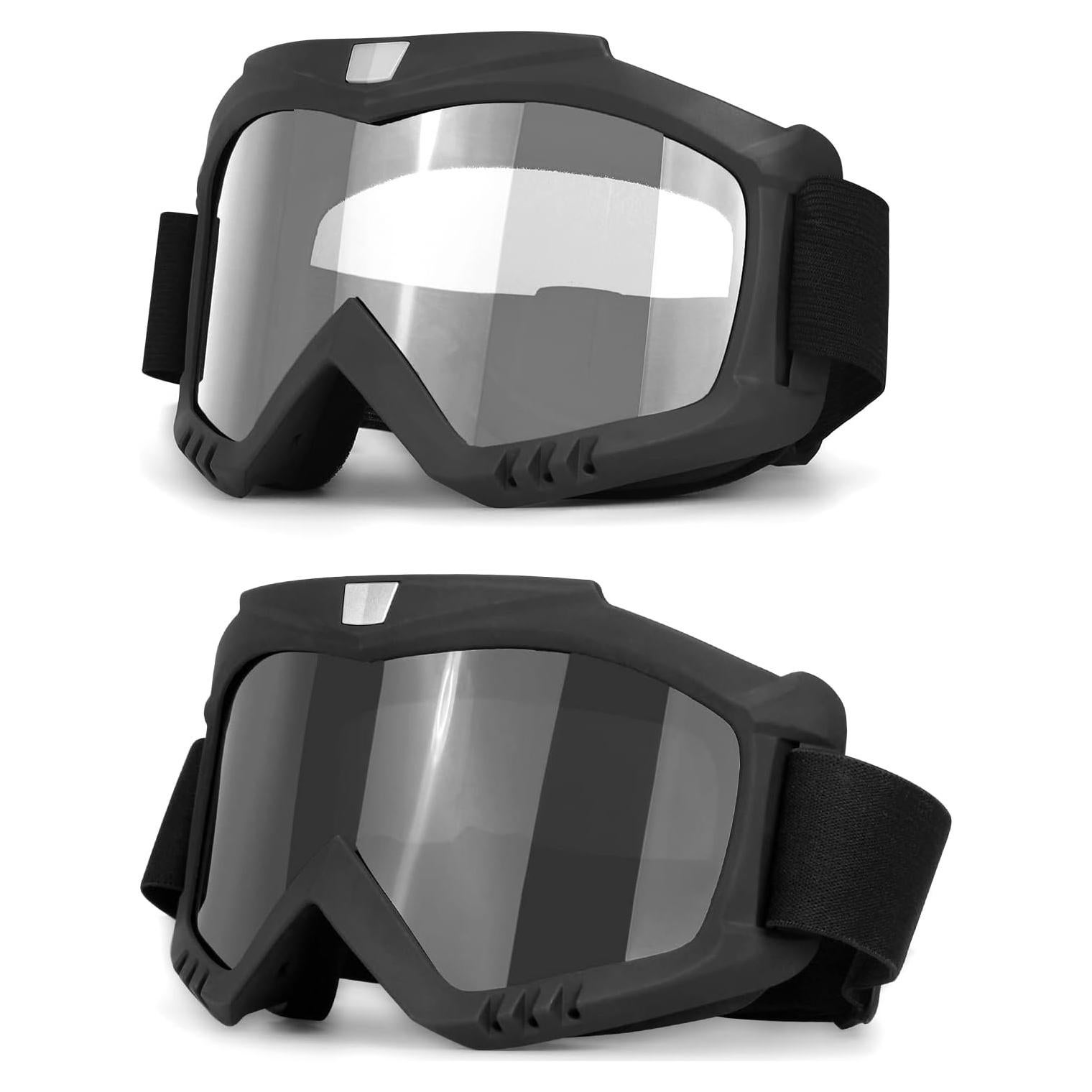 Gafas de Motociclismo Surpassme 2 Lentes Claras y Ahumadas