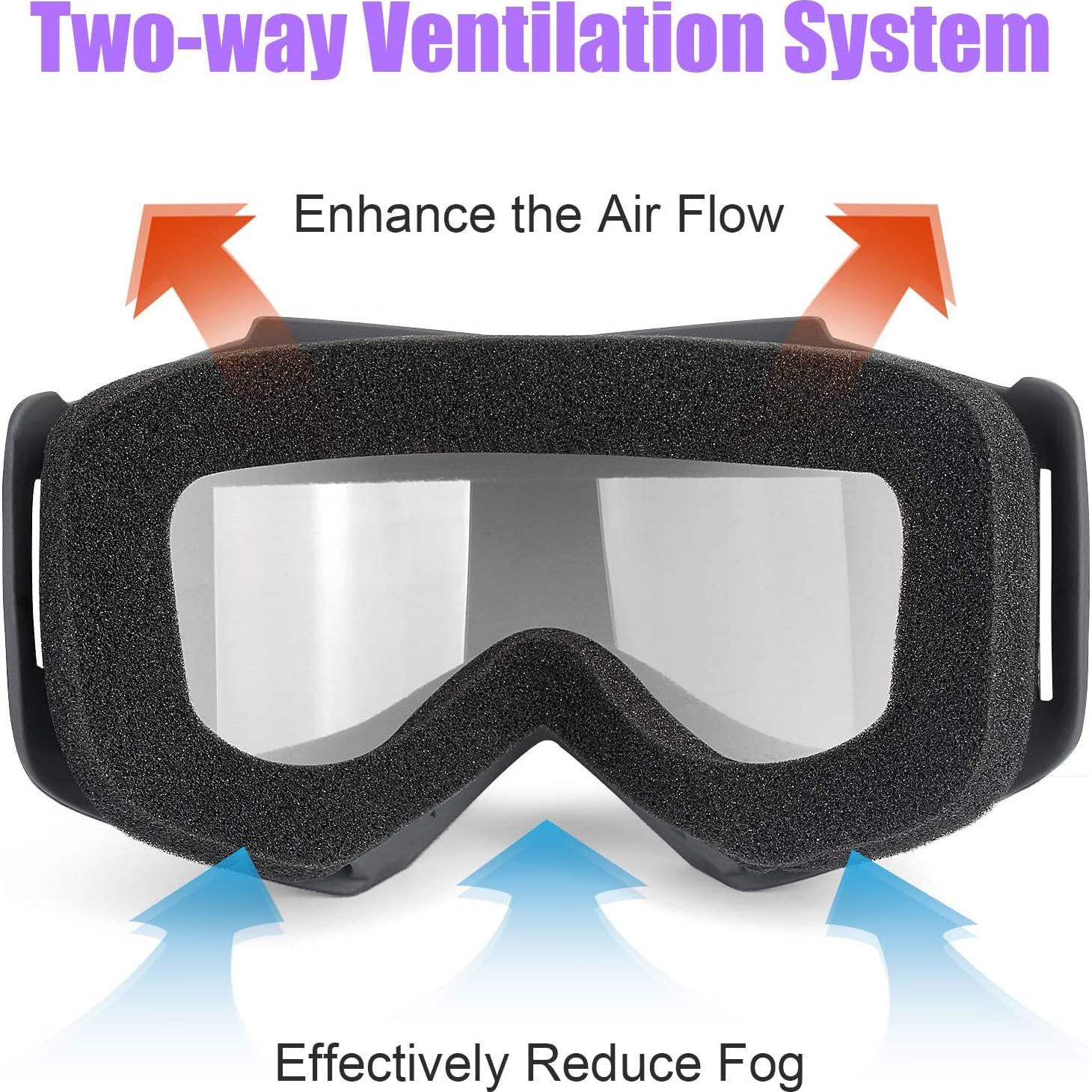 Gafas de Motociclismo Surpassme 2 Lentes Claras y Ahumadas