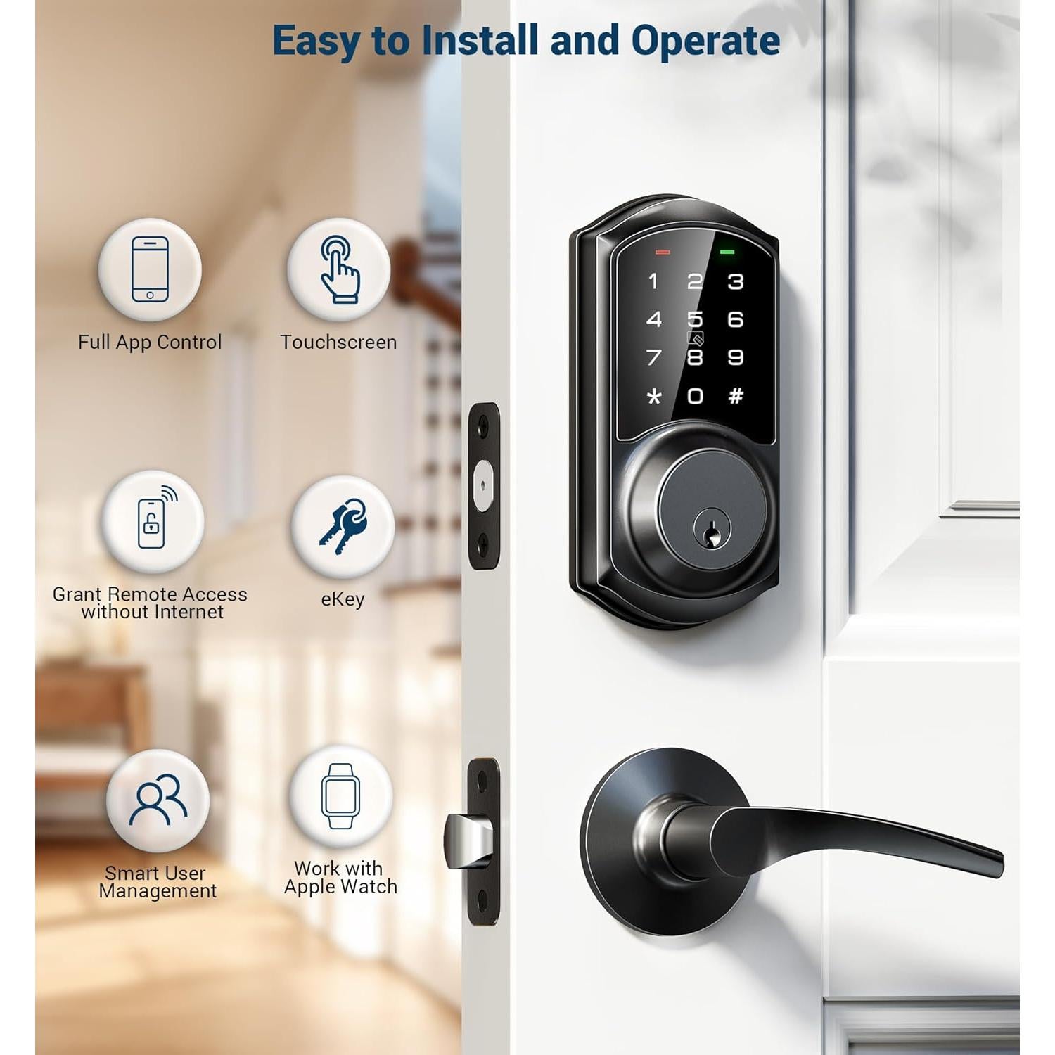 Cerradura Inteligente Veise con Control App y Teclado