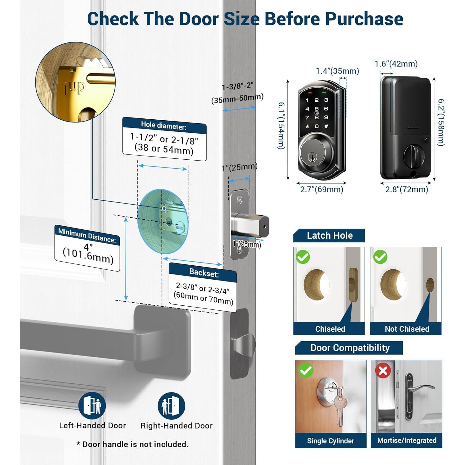Cerradura Inteligente Veise con Control App y Teclado
