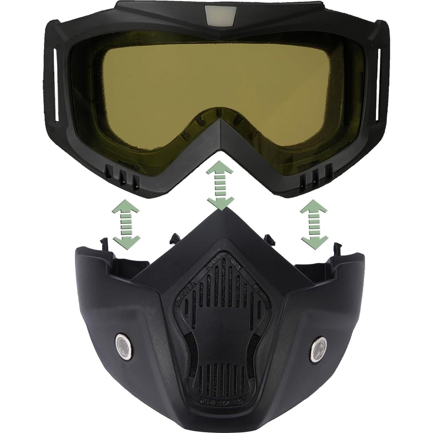 Máscara de Paintball Antivaho Amarilla - Gafas Motocicleta