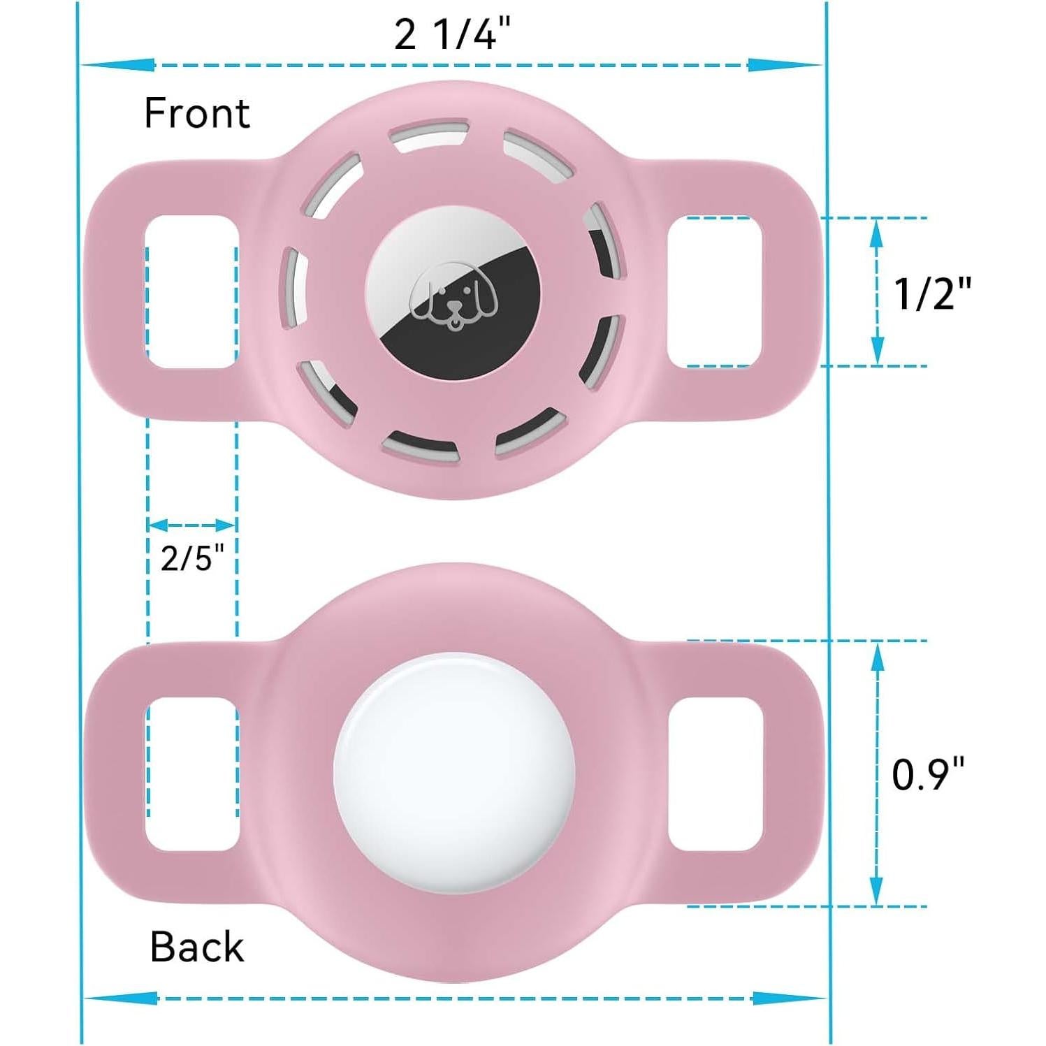 Soporte para Collar de Mascota Airtag LANIMO Rosa y Blanco