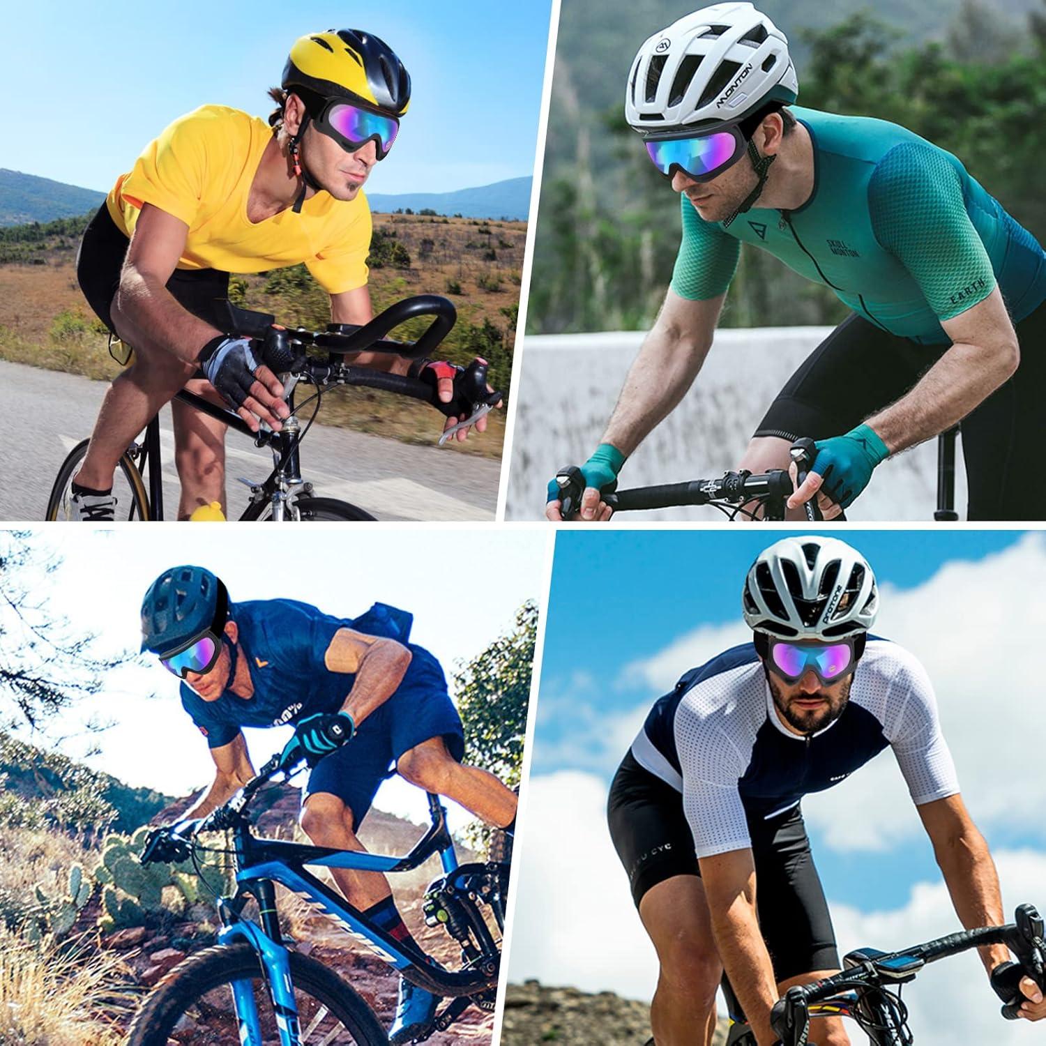 Gafas de Motocicleta LMAVAG UV400 Ajustables 2 Paquetes