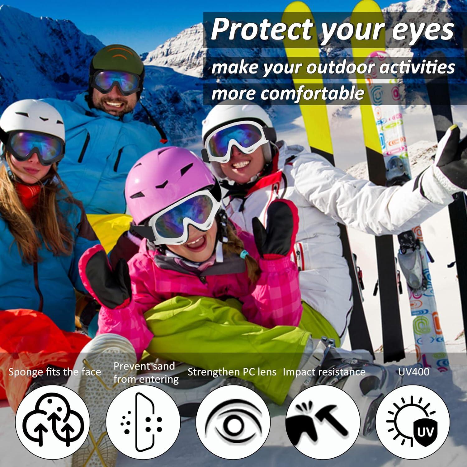 Gafas de Motocicleta LMAVAG UV400 Ajustables 2 Paquetes