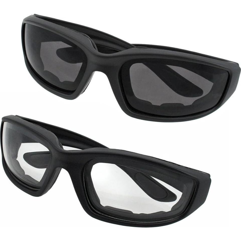 Gafas de Motocicleta grinderPUNCH - 2 Pares Ahumados y Claros