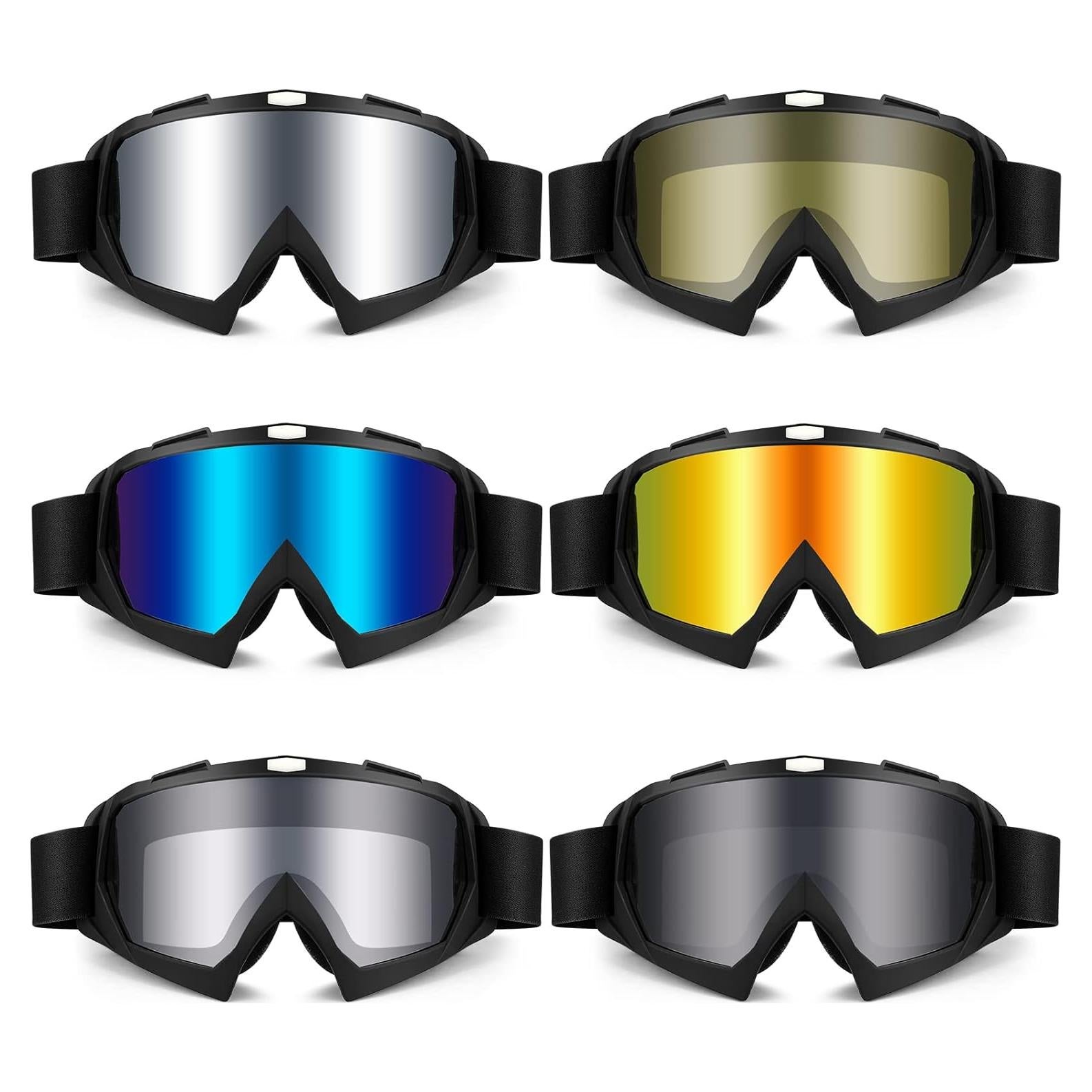 Gafas de Motocross Dunzy 6 Pares Protección Viento