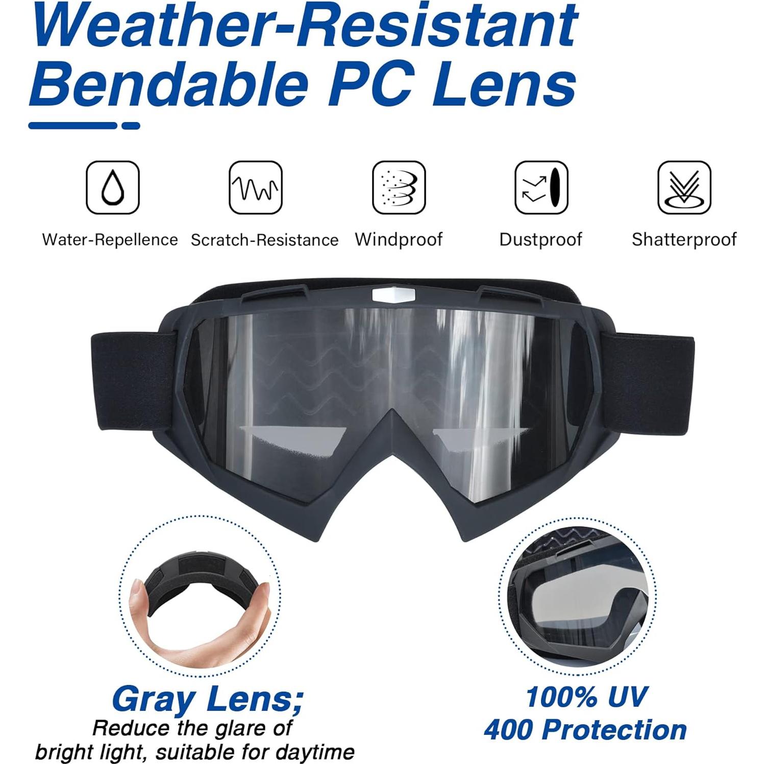 Gafas de Motocicleta AHR GOG01 UV400 Antirrayones