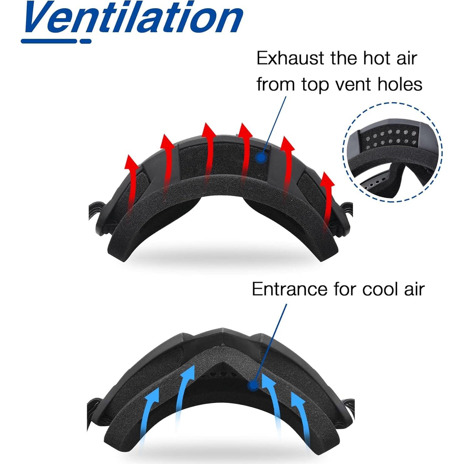 Gafas de Motocicleta AHR GOG01 UV400 Antirrayones