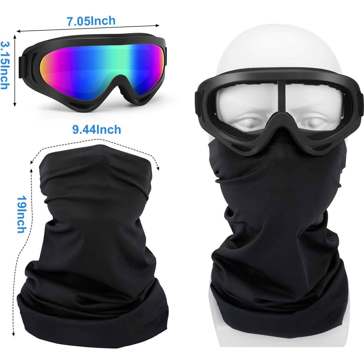Gafas de Motocicleta 4-FQ 3-Pack Anti-Niebla UV Adultos