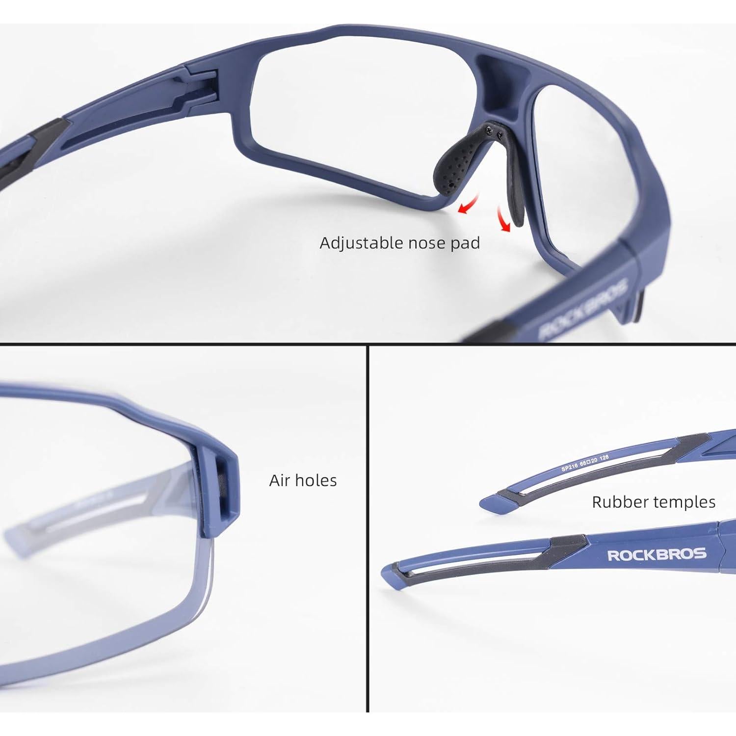 Gafas de Ciclismo ROCKBROS Fotoquímicas UV400 Azul