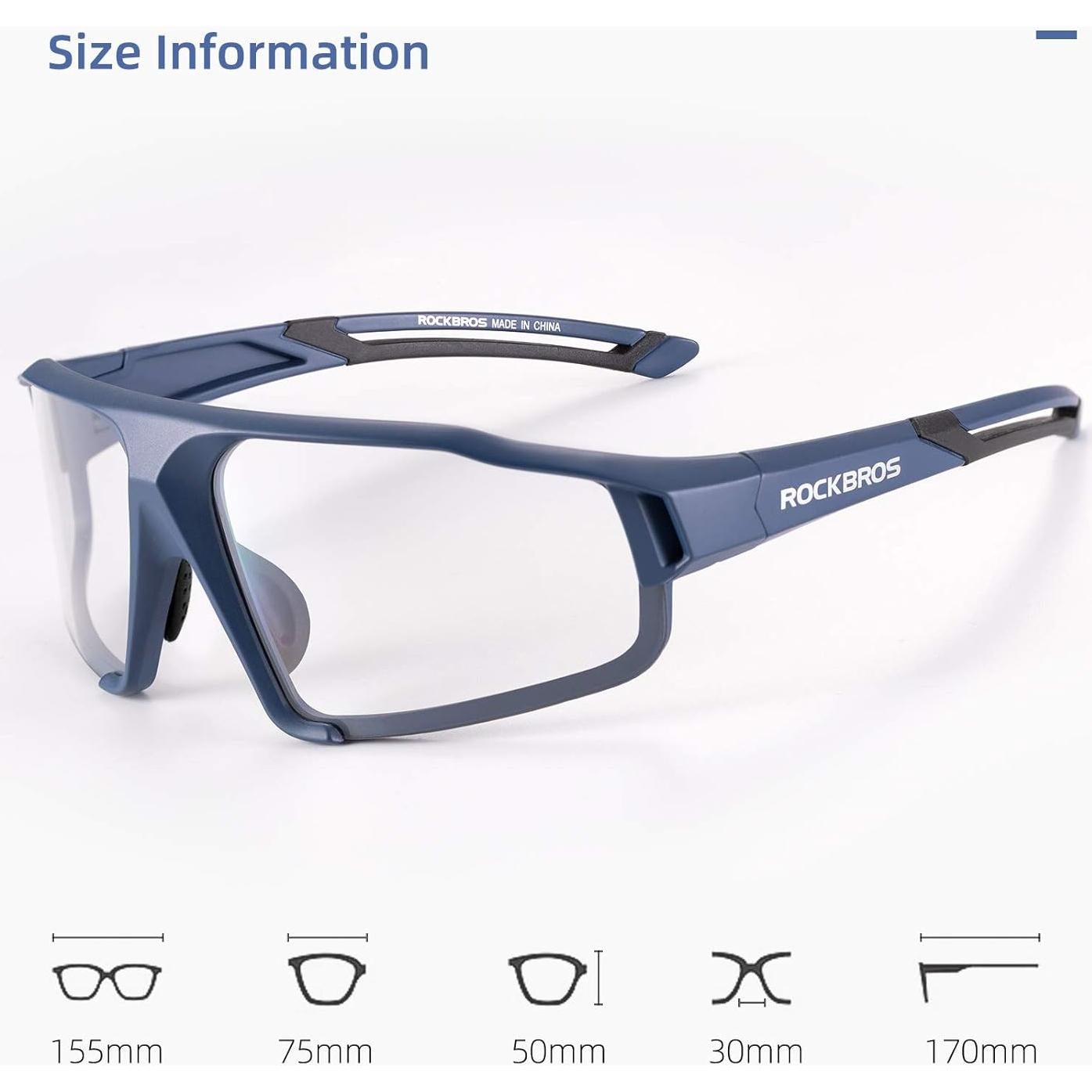 Gafas de Ciclismo ROCKBROS Fotoquímicas UV400 Azul