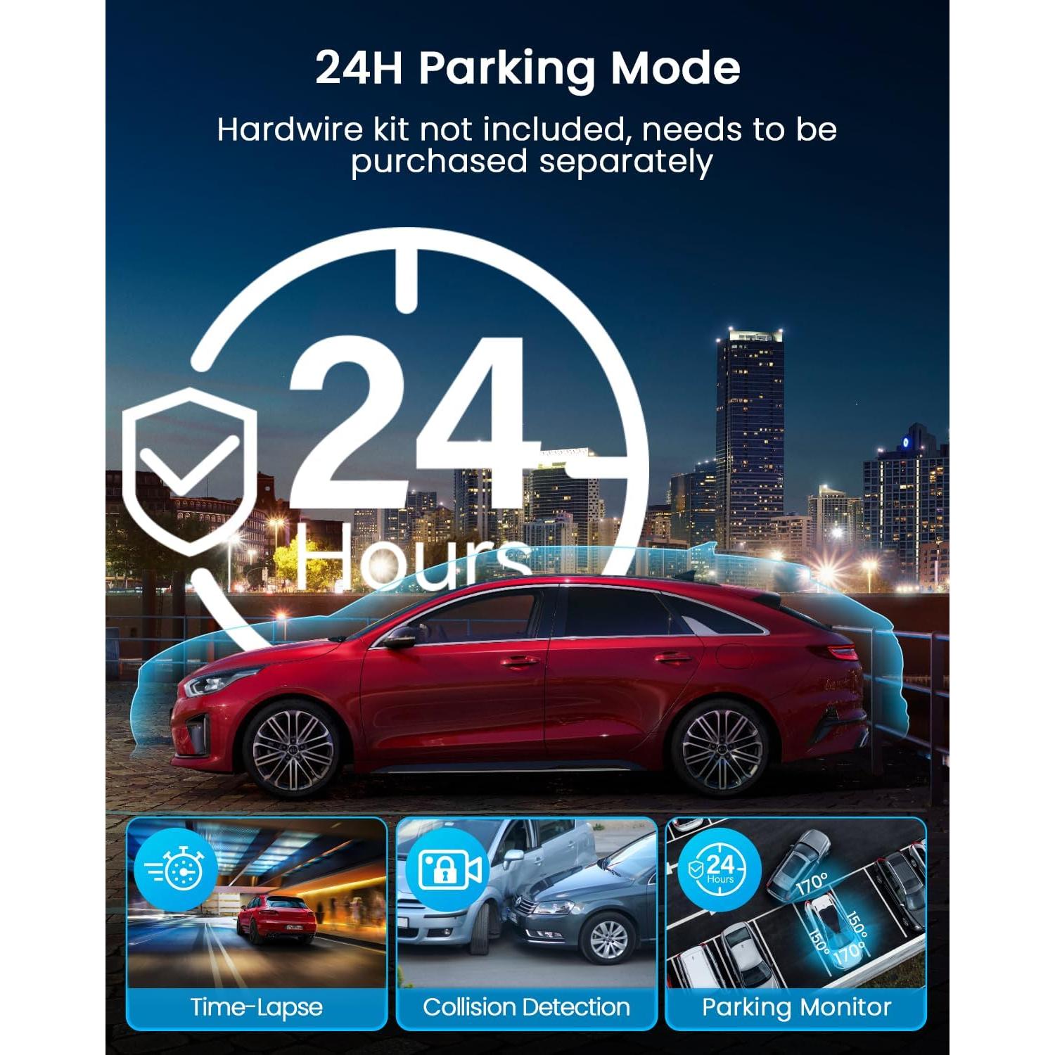 Cámara de Salpicadero IIWEY N5 360° 1080P con WiFi y 128GB