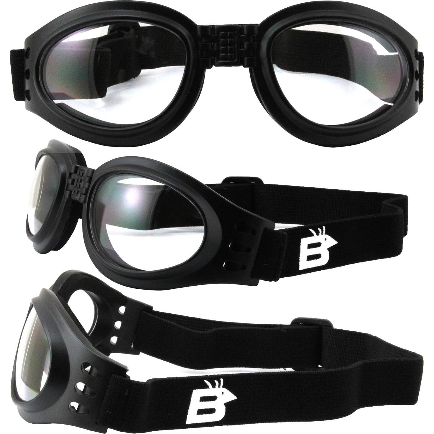 Gafas de Moto Birdz Eyewear Parrot 2 Pares Negras