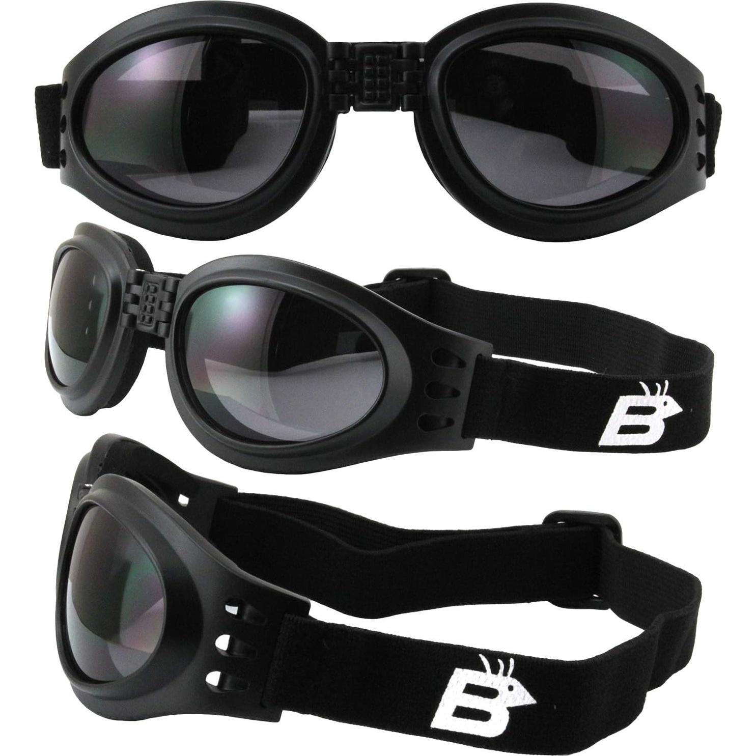 Gafas de Moto Birdz Eyewear Parrot 2 Pares Negras