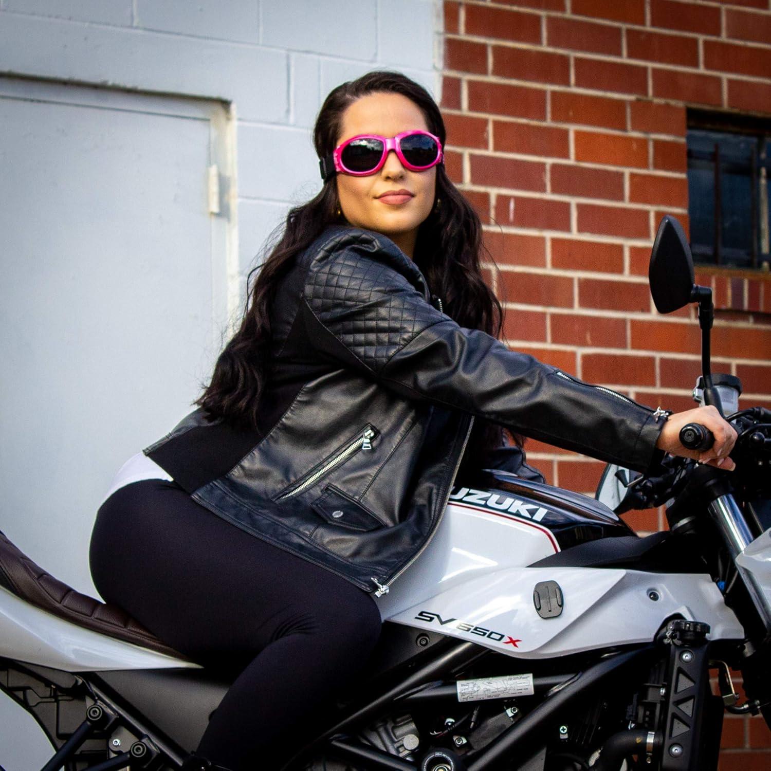 Gafas de Motocicleta Eagle Rosa Anti Vaho UV400