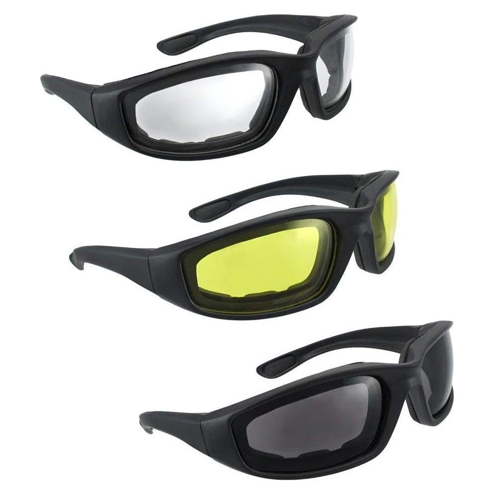 3 Pares de Gafas de Motocicleta HiSurprise UV400