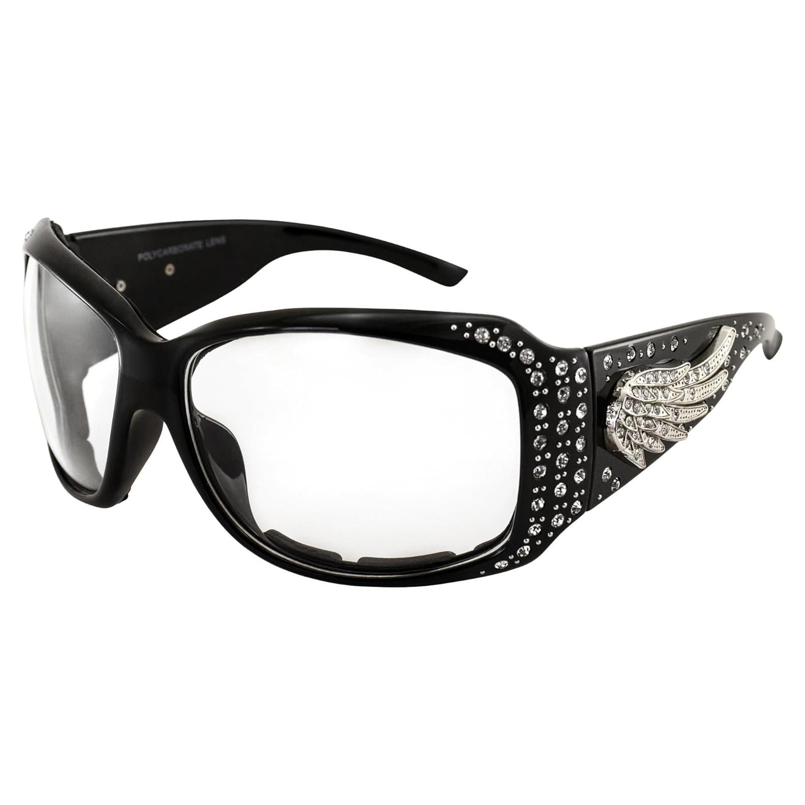 Gafas de Sol Acolchadas Global Vision para Mujeres con Strass