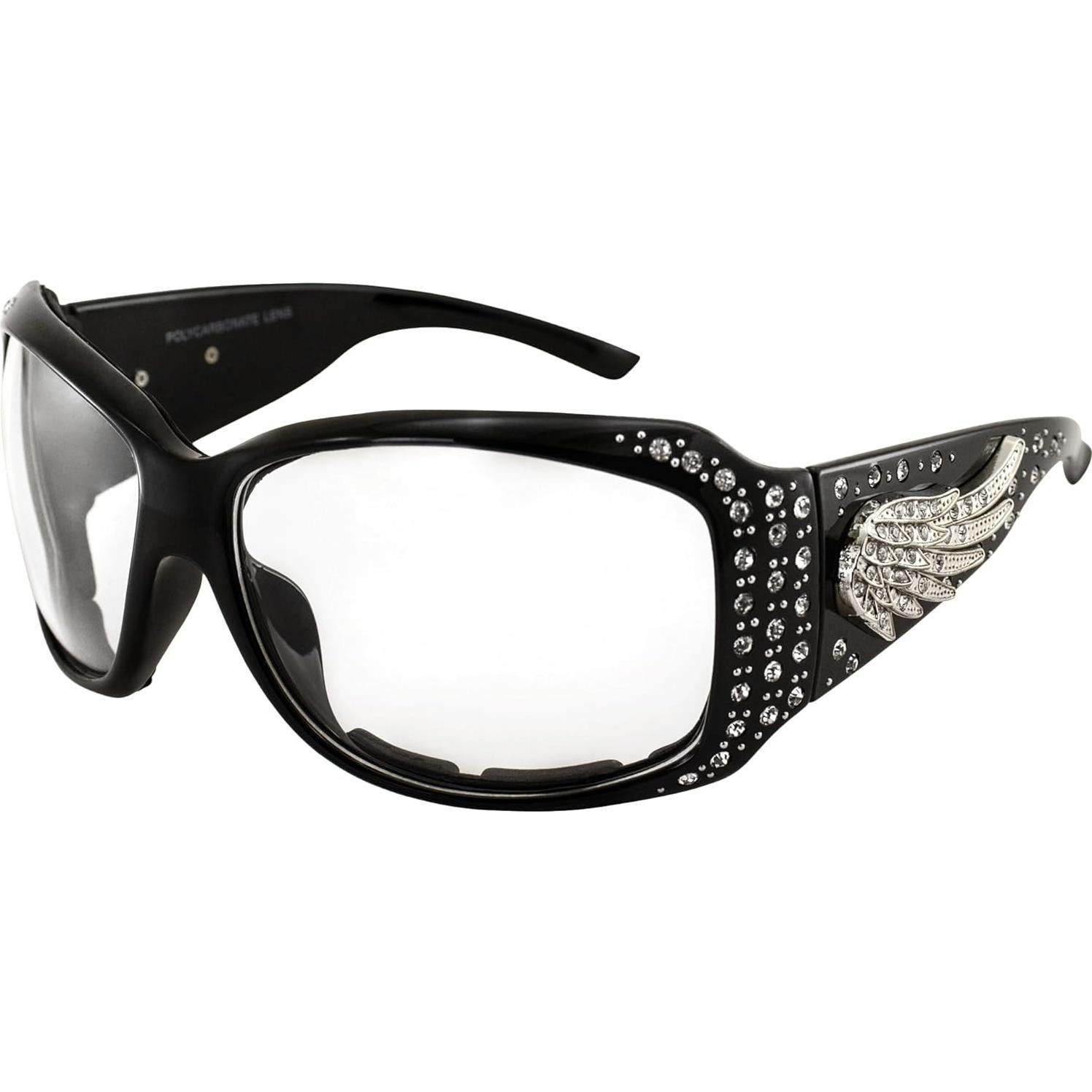 Gafas de Sol Acolchadas Global Vision para Mujeres con Strass