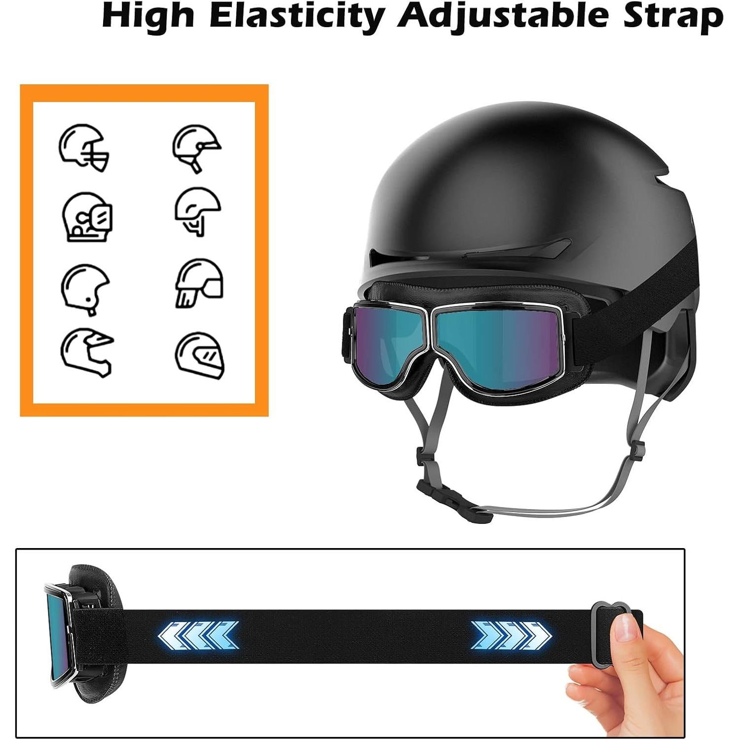 Gafas de Motocicleta BELINOUS SG10 Vintage A prueba de Viento