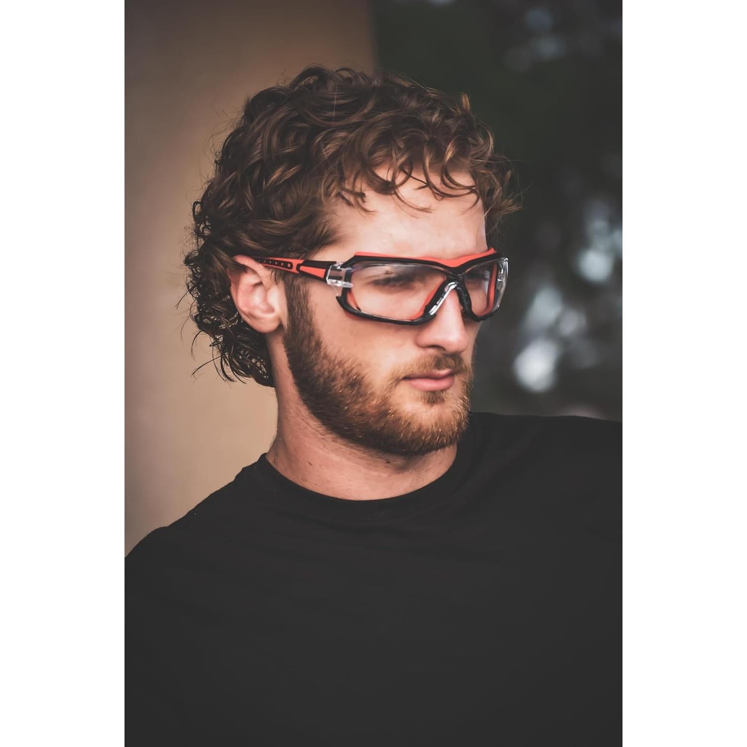 Gafas de seguridad Birdz Eyewear Gasket rojas con lente transparente