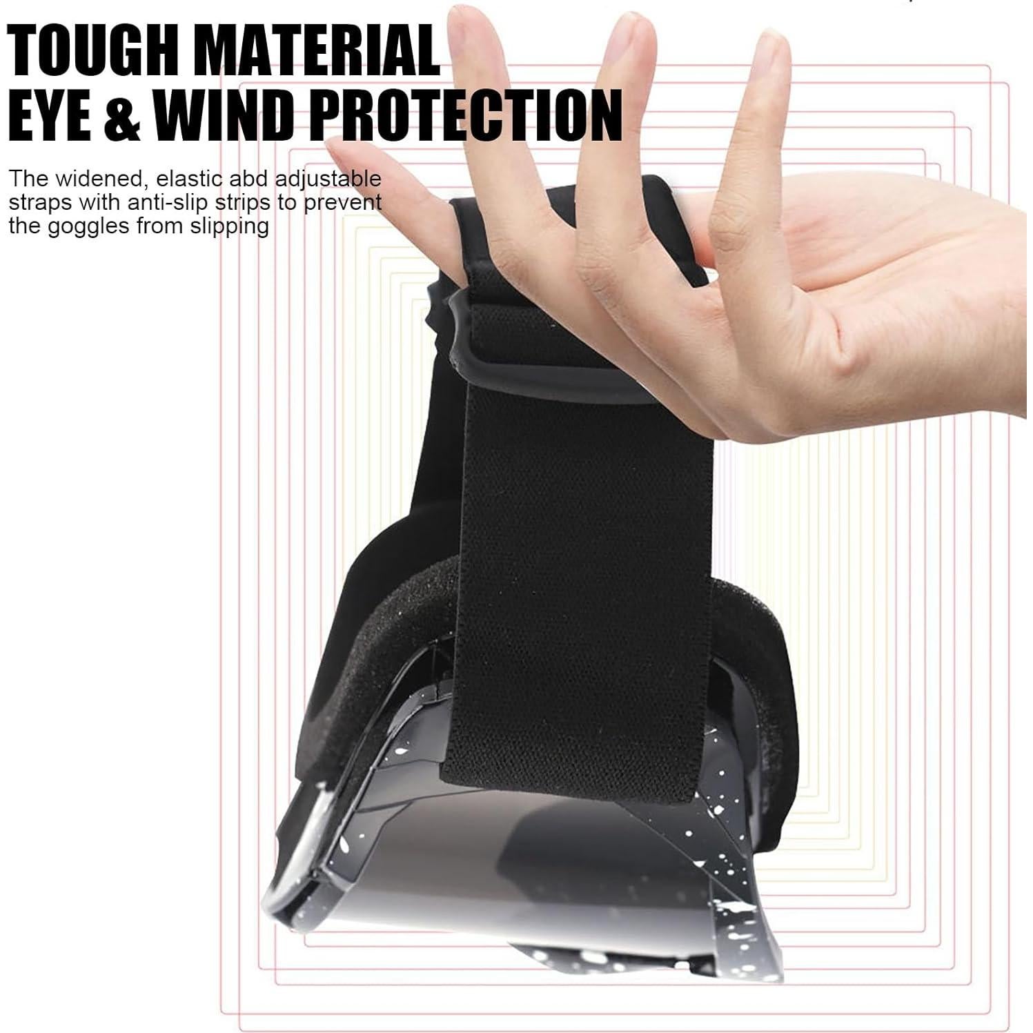 Paquete 2 Gafas de Moto Immoono Mármol Negro + 2 Cuellos