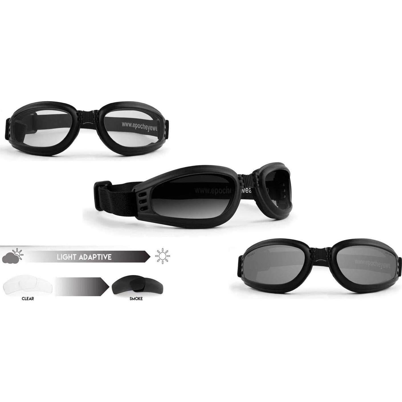 Gafas de motocicleta Epoch Hybrid fotoquímicas 100% UV