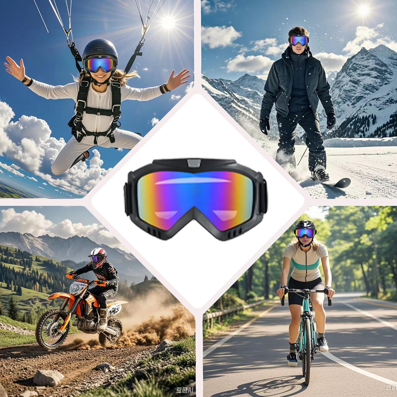 Gafas de Motocross OQUQO 2 Paquetes para ATV y Esquí