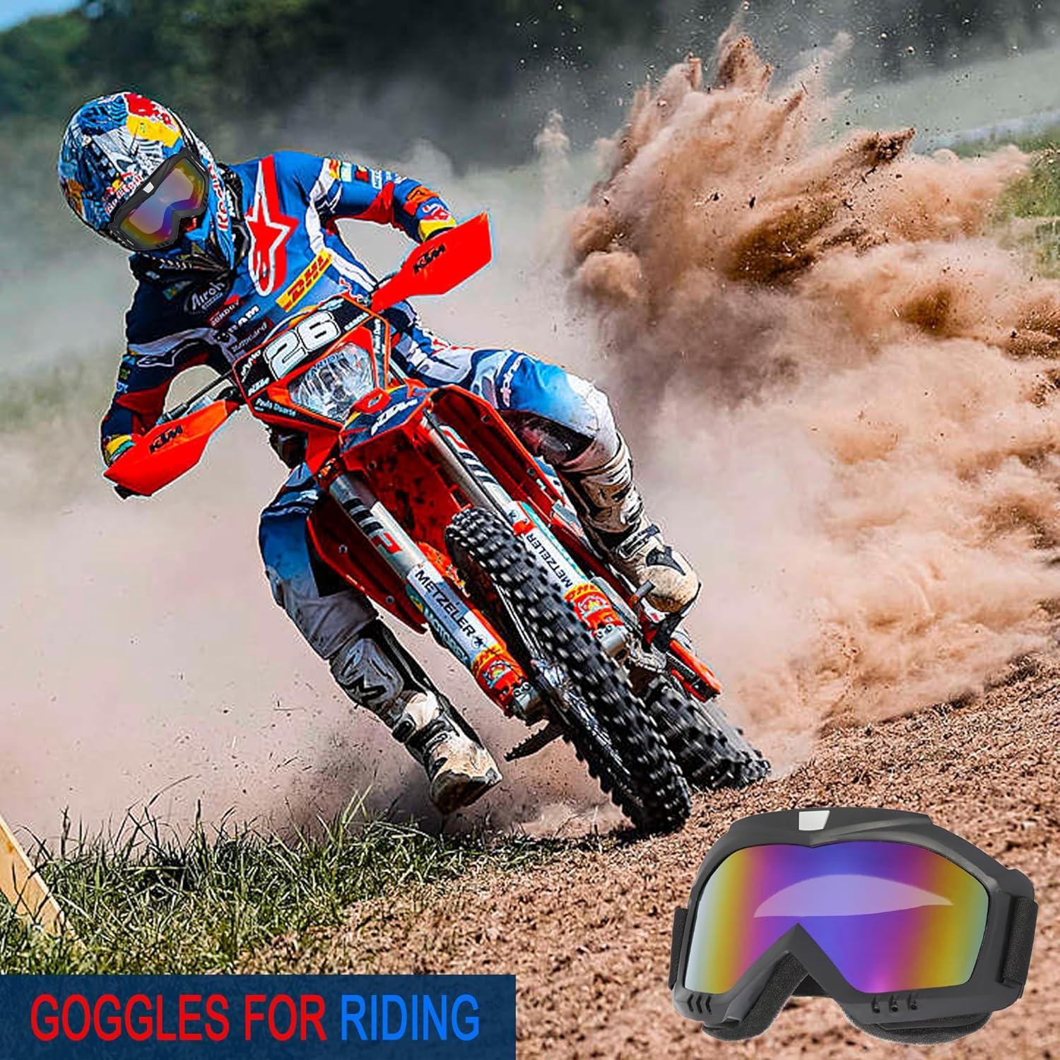 Gafas de Motocross OQUQO 2 Paquetes para ATV y Esquí