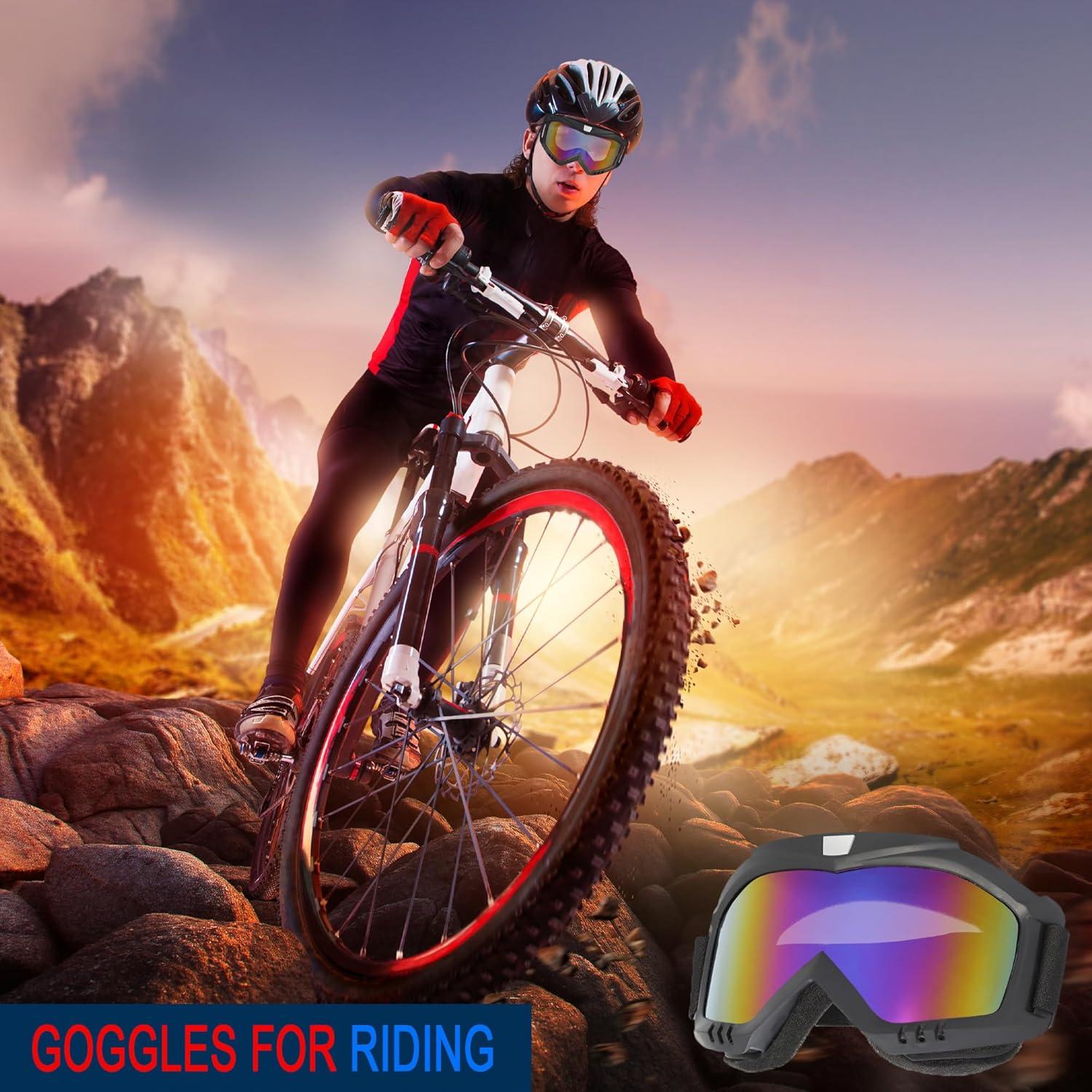 Gafas de Motocross OQUQO 2 Paquetes para ATV y Esquí