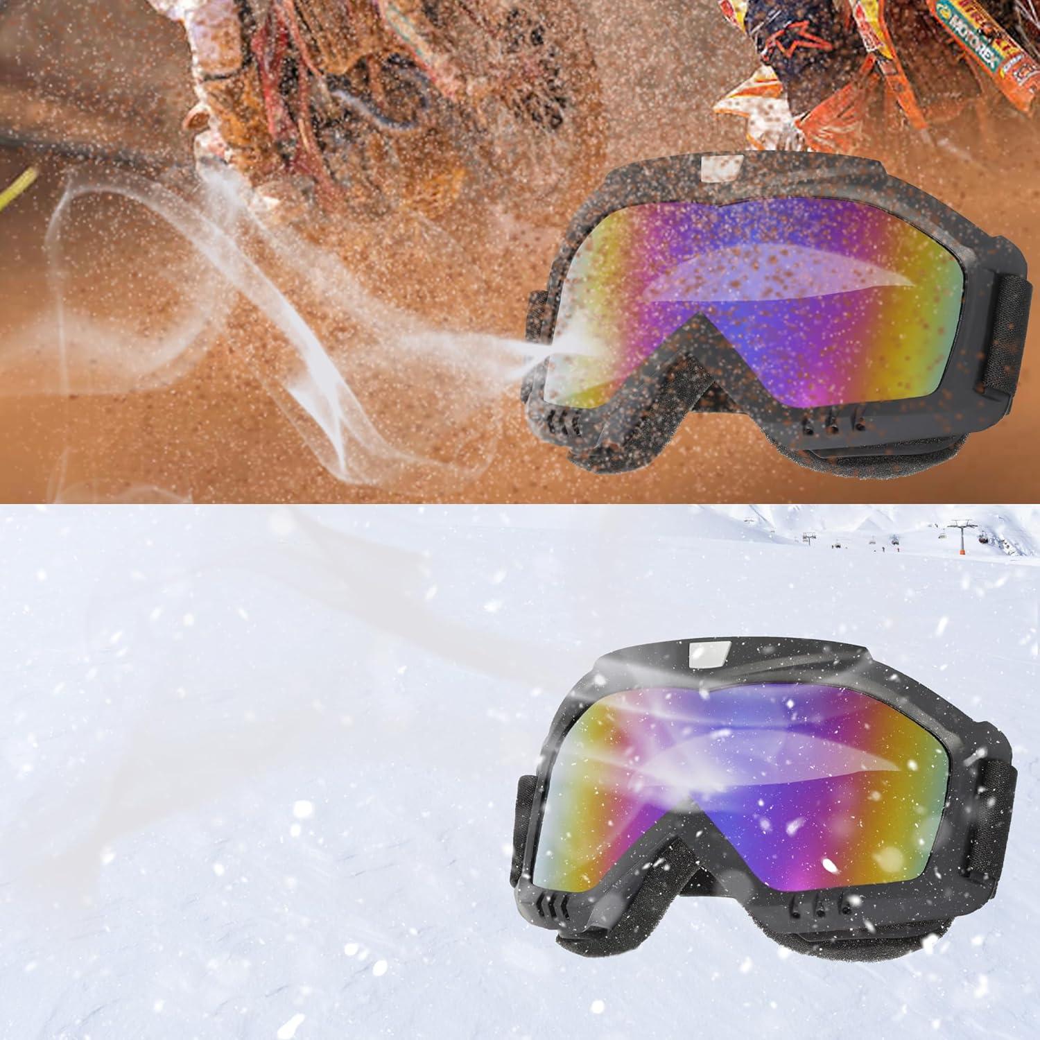 Gafas de Motocross OQUQO 2 Paquetes para ATV y Esquí