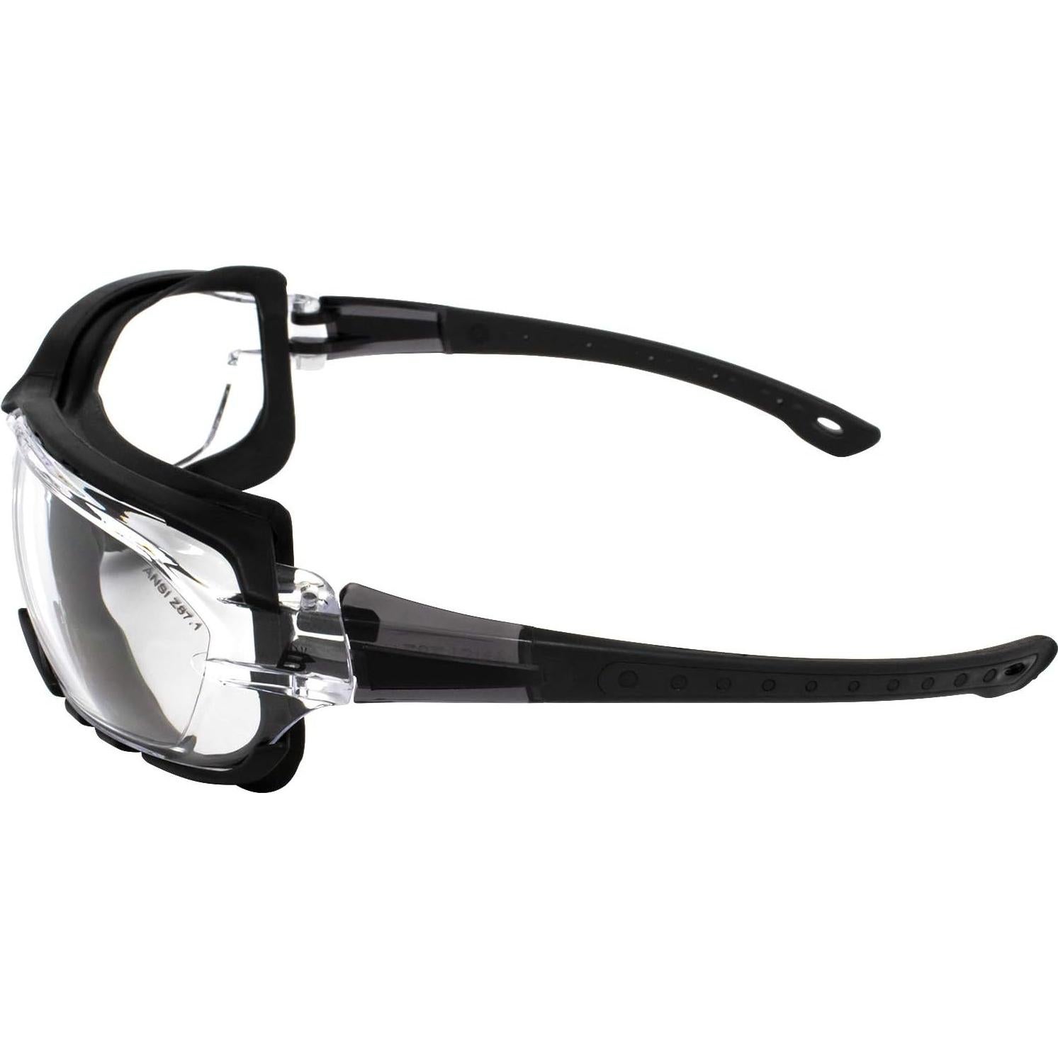 Gafas de seguridad Birdz Gasket con lente clara y marco negro