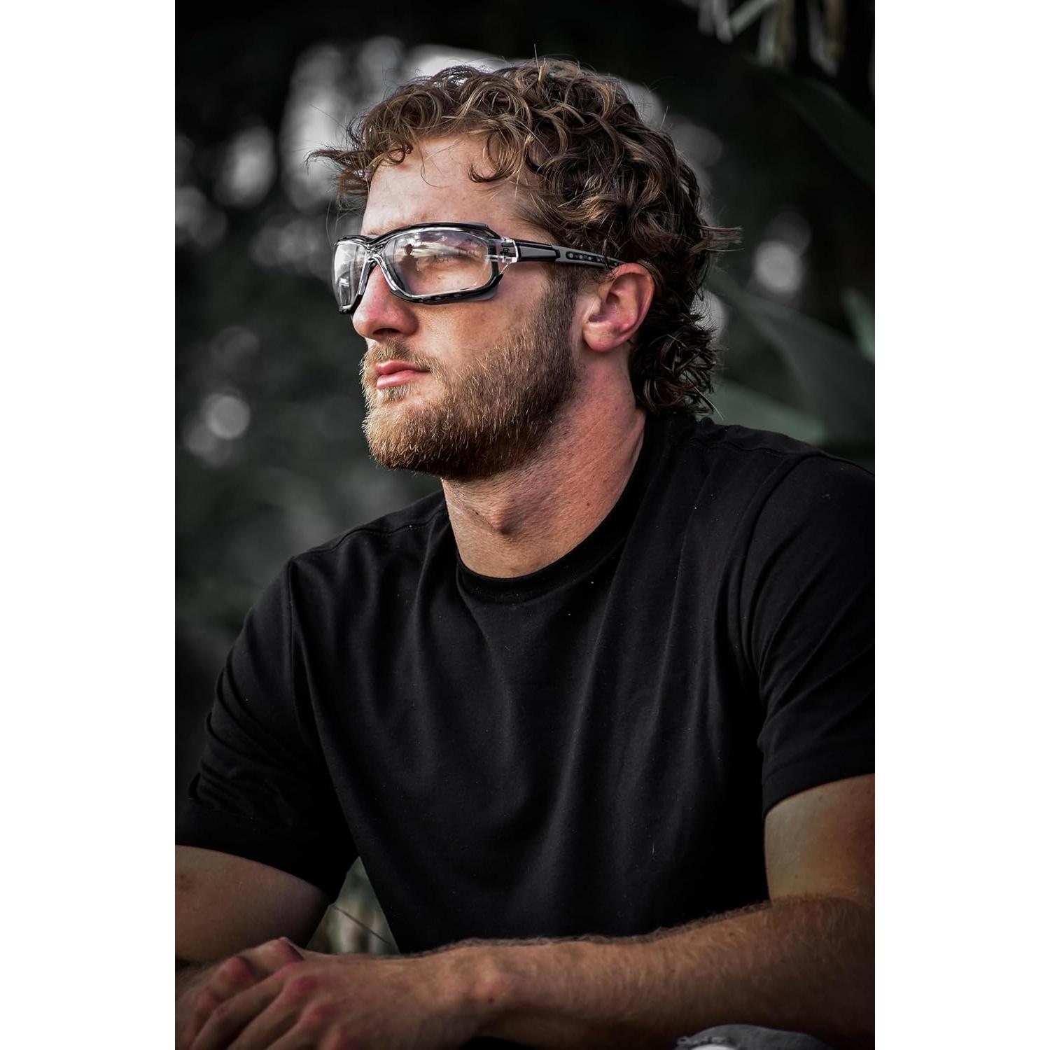 Gafas de seguridad Birdz Gasket con lente clara y marco negro