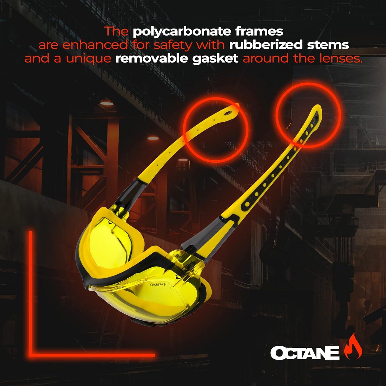 Gafas de Seguridad Global Vision Octane Sport Lente Amarillo