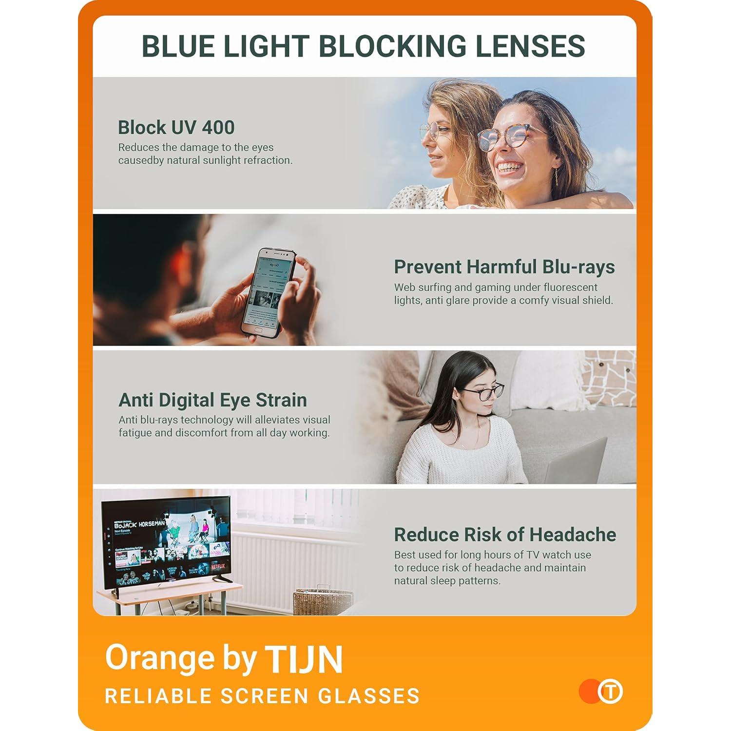 Gafas de bloqueo luz azul TIJN redondas transparentes