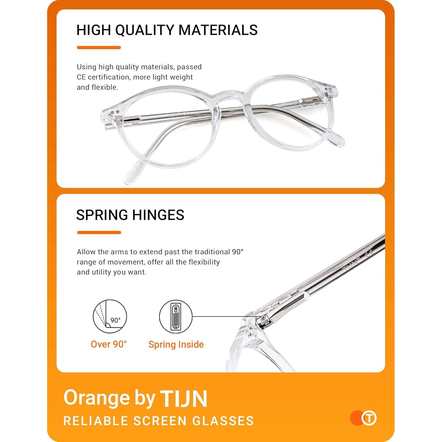 Gafas de bloqueo luz azul TIJN redondas transparentes