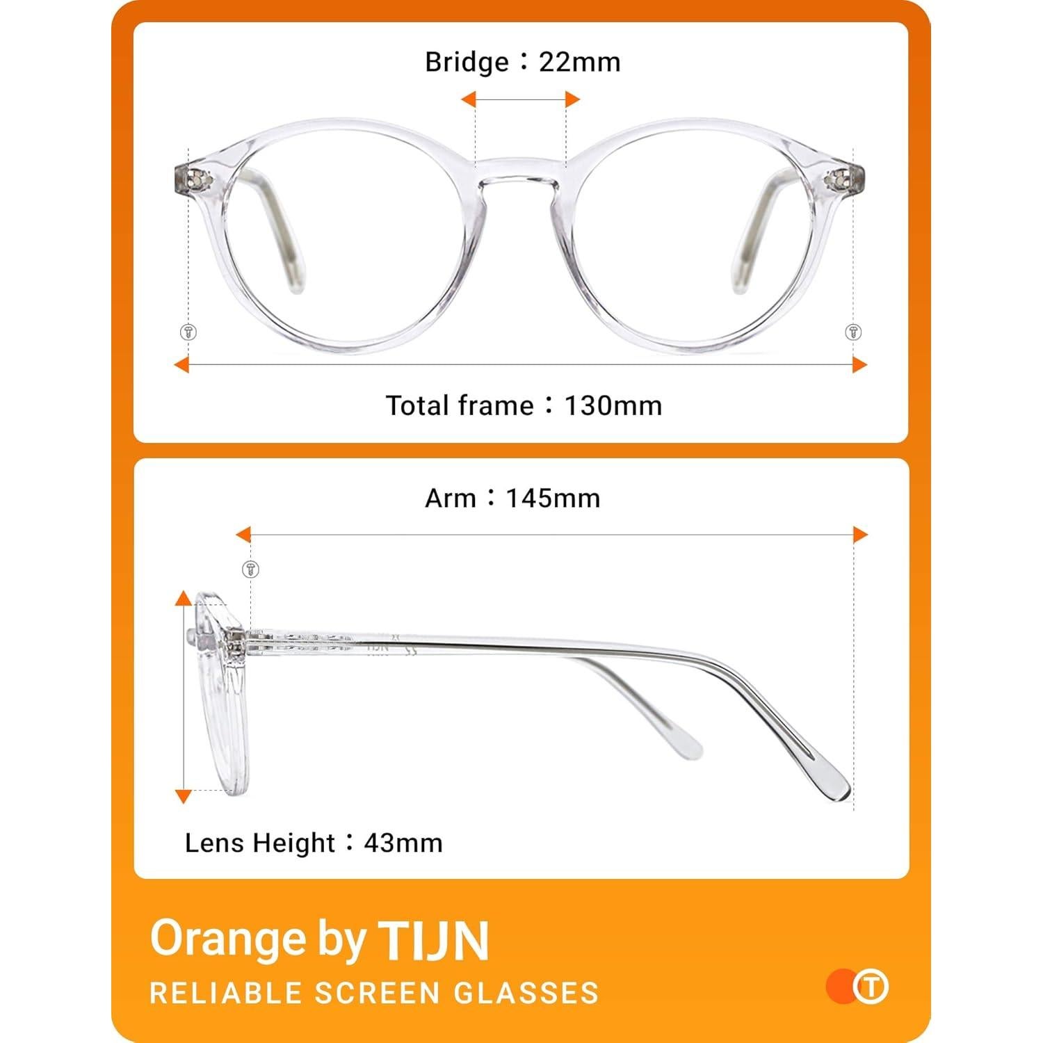 Gafas de bloqueo luz azul TIJN redondas transparentes