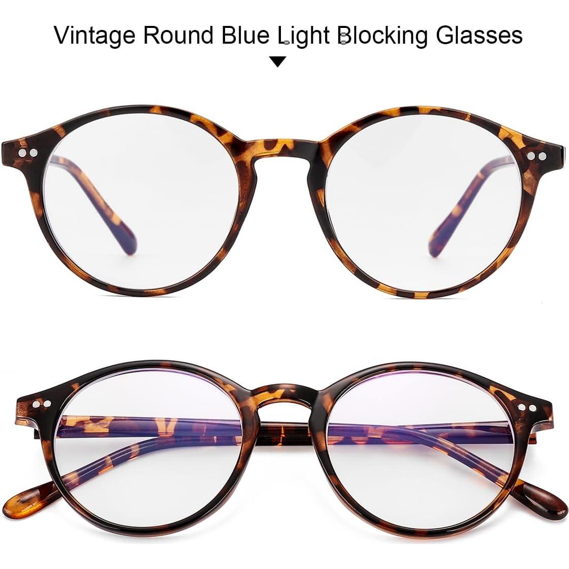 Gafas de Luz Azul Gleyemor GL5016 Montura Redonda Vintage