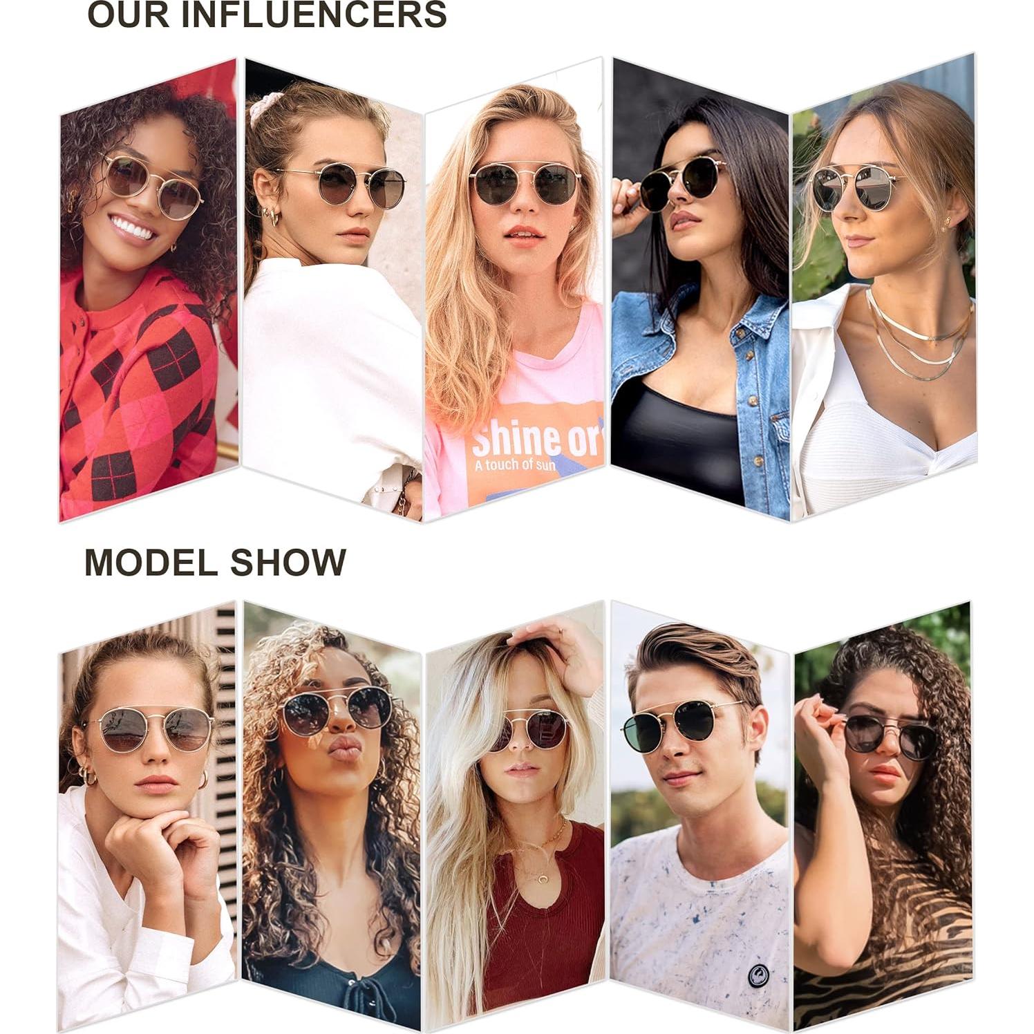 Gafas de Sol SOJOS Redondas Polarizadas UV400 50mm