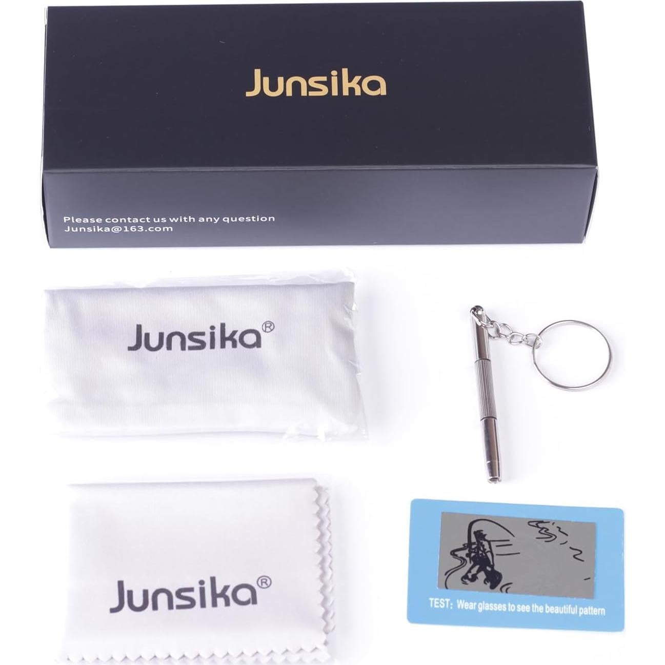 Gafas de sol cuadradas Junsika retro imitación madera UV400