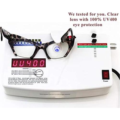 Gafas Ojo de Gato Retro Vintage UV400 Mujeres Transparentes