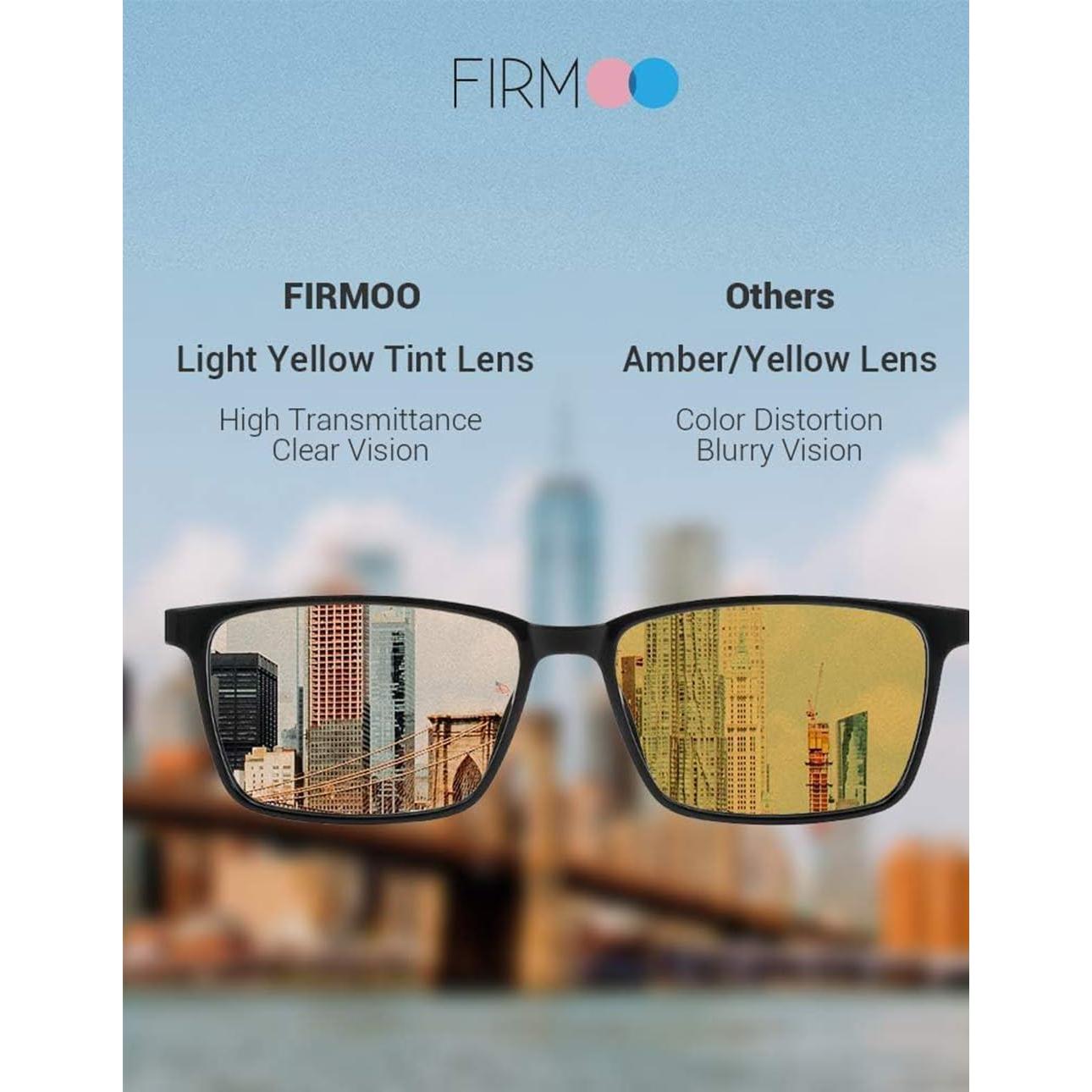 Gafas de luz azul Firmoo redondas ligeras para computadora