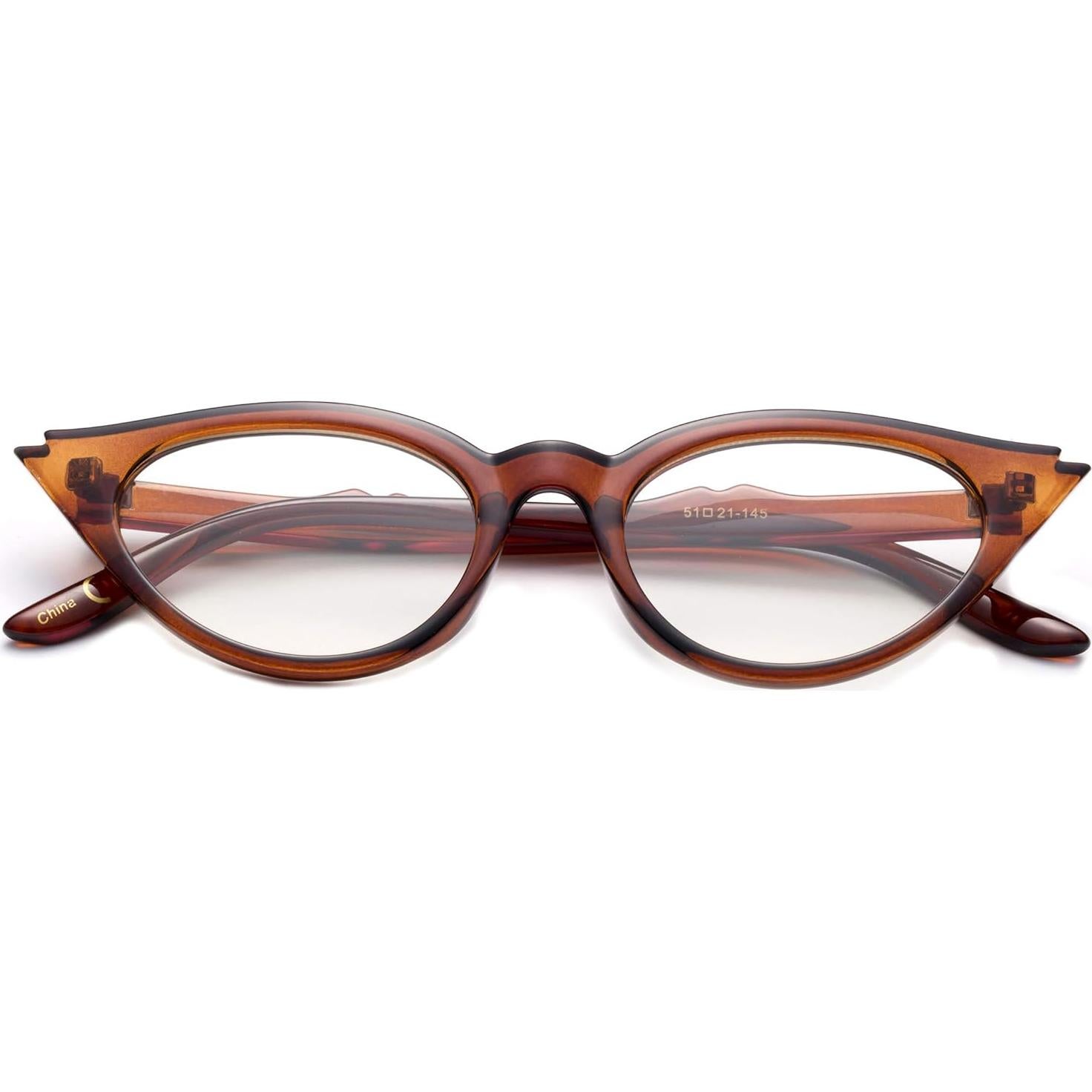 Gafas de Lectura Cateye Newbee 2.50 Marrón Vintage