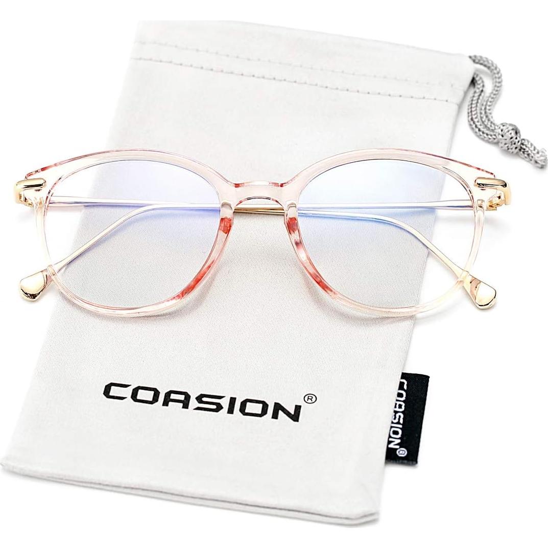 Gafas COASION anti luz azul para mujeres redondas vintage