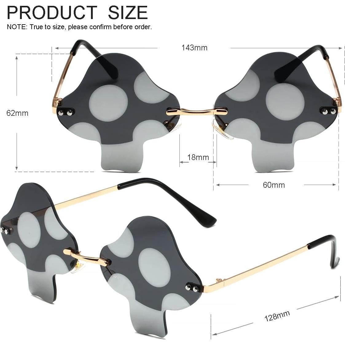 Gafas de sol JOVAKIT hongo retro UV400 para fiestas