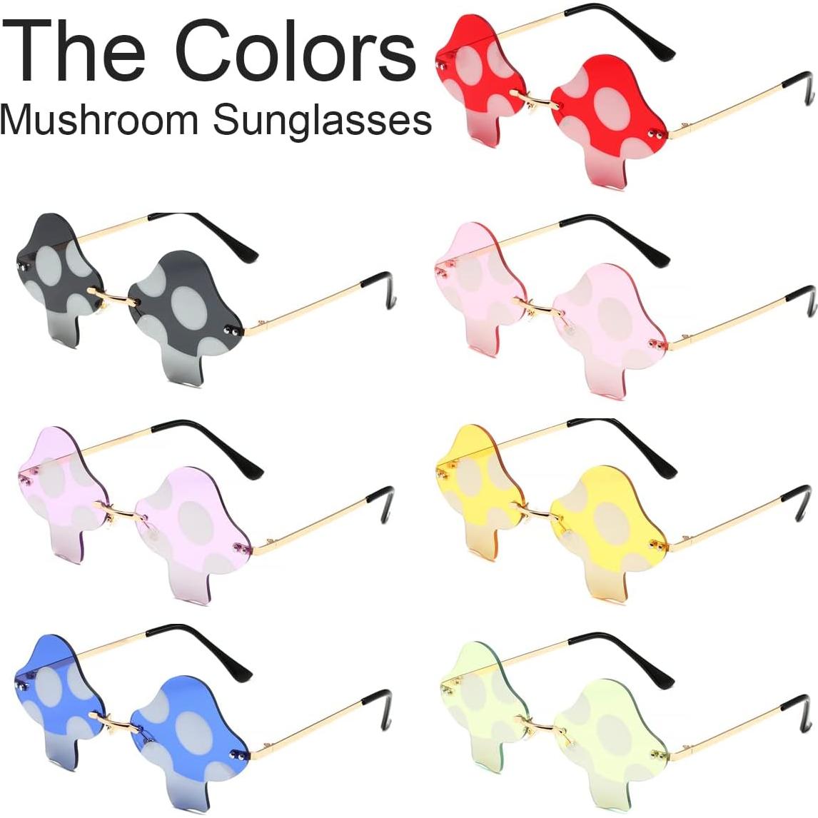 Gafas de sol JOVAKIT hongo retro UV400 para fiestas