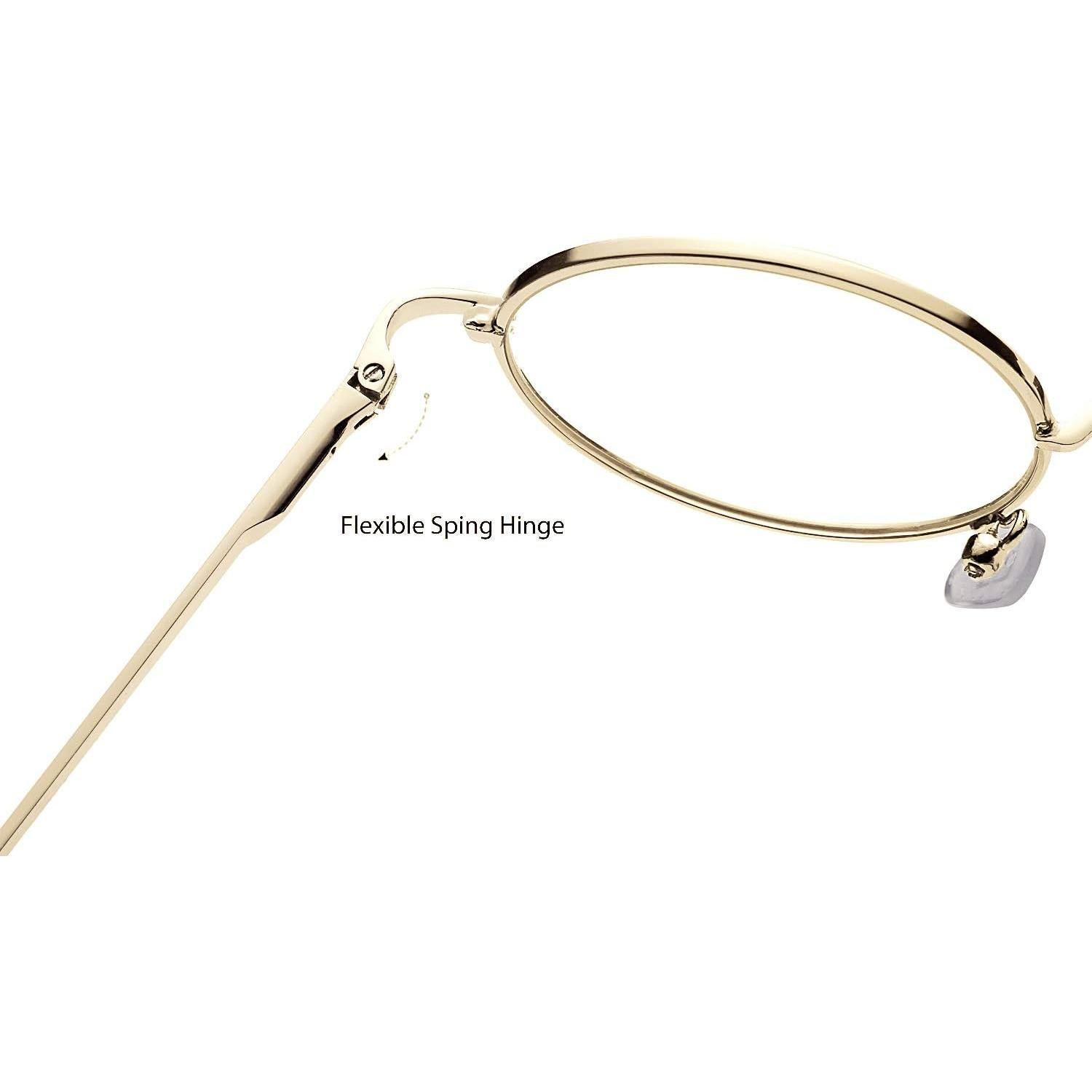 Gafas Redondas Vintage COASION Oro Lentes Claros 45mm