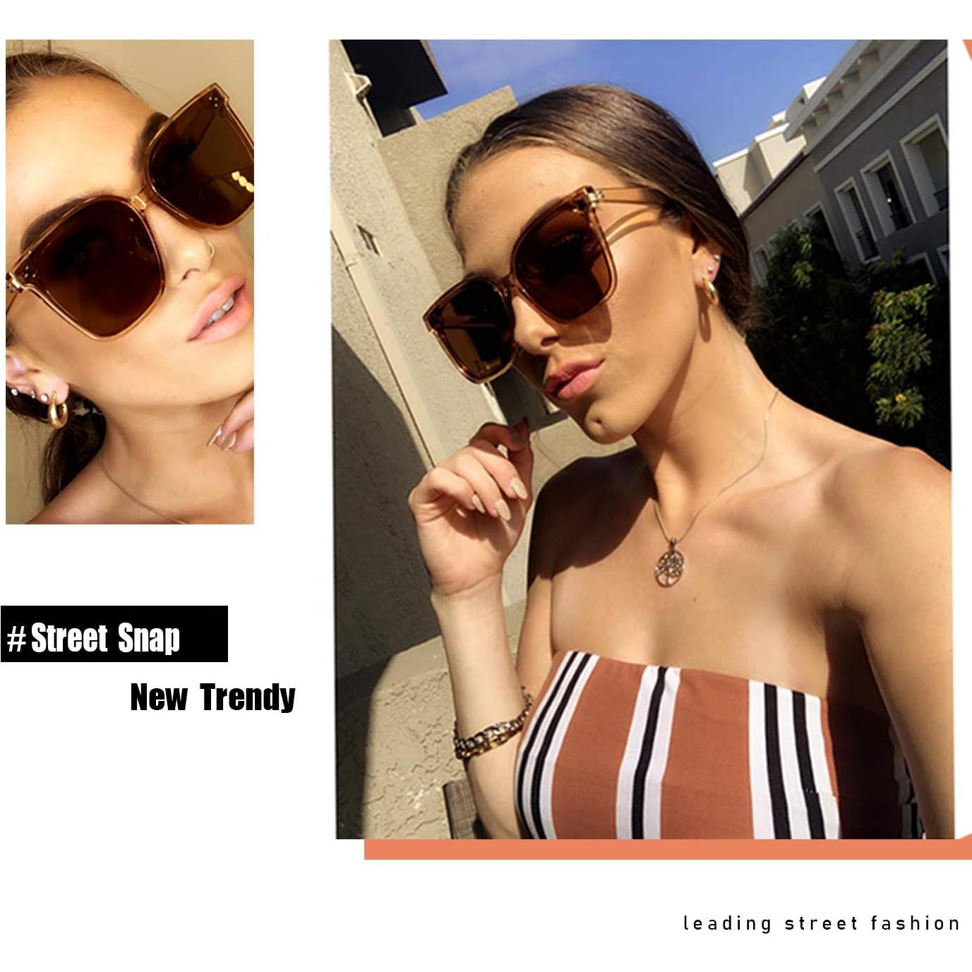 Gafas de Sol FEISEDY Cuadradas Polarizadas 63mm Leopardo